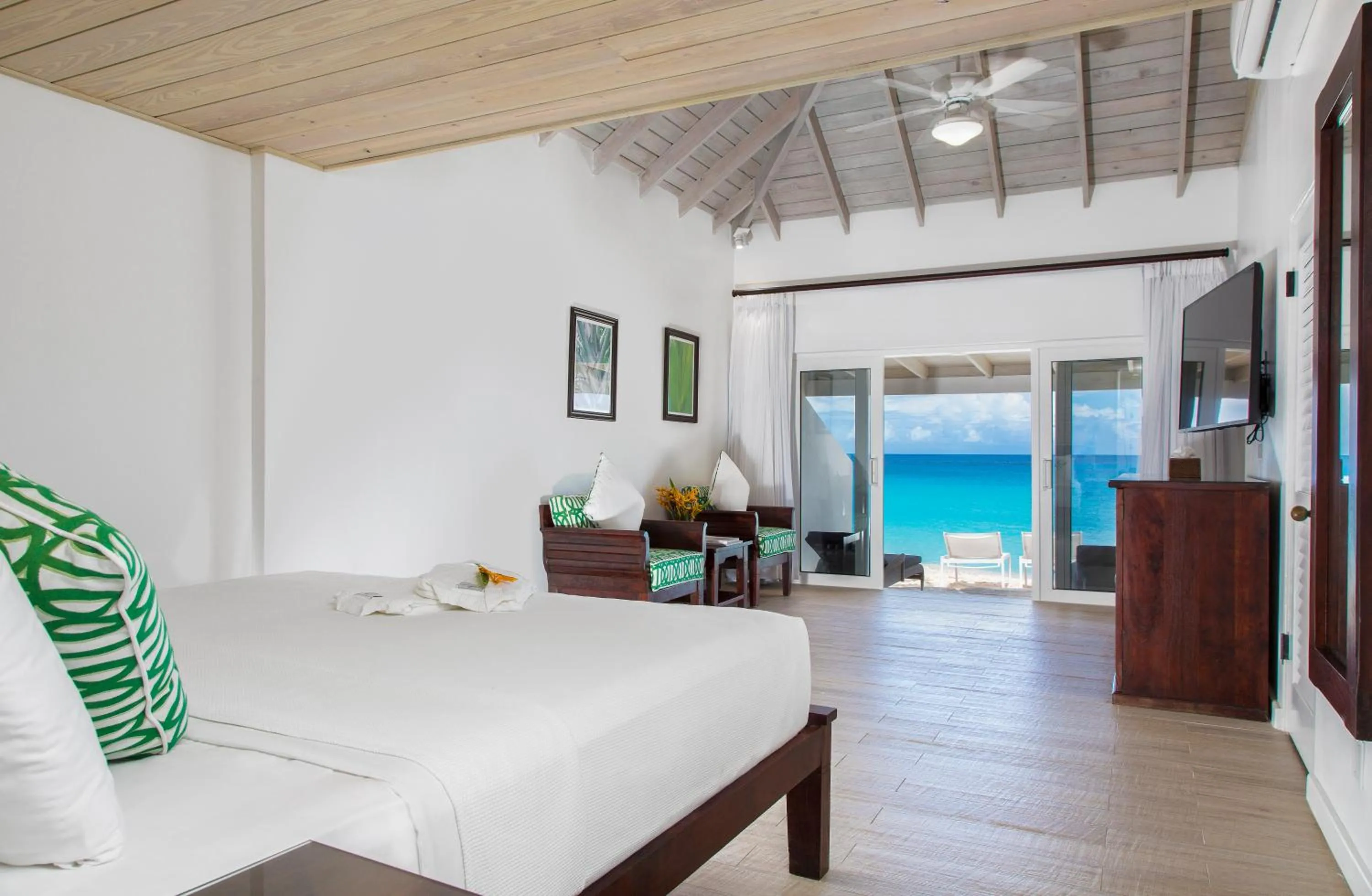 View (from property/room), Bed in Galley Bay Resort & Spa