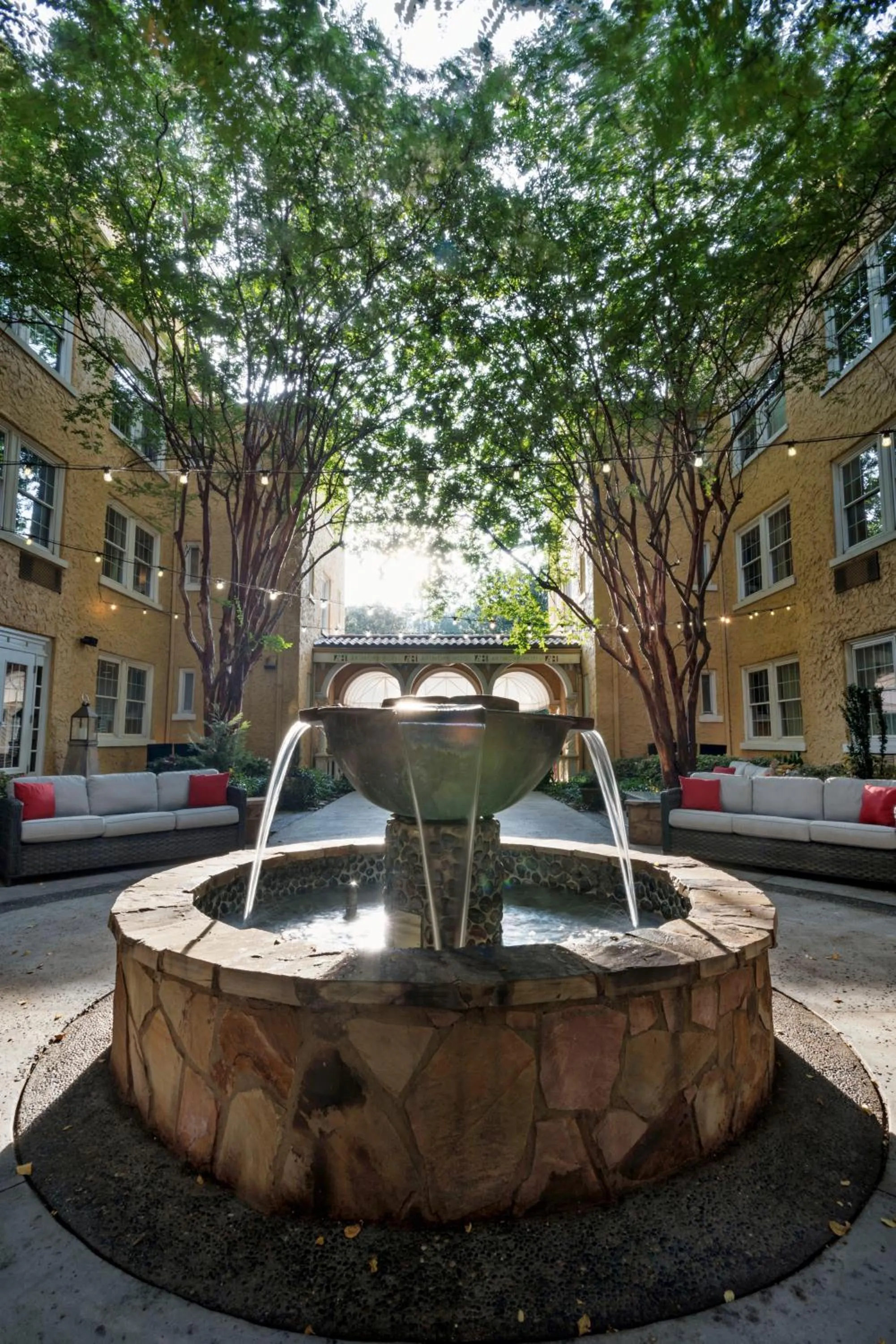 Inner courtyard view in Artmore Hotel