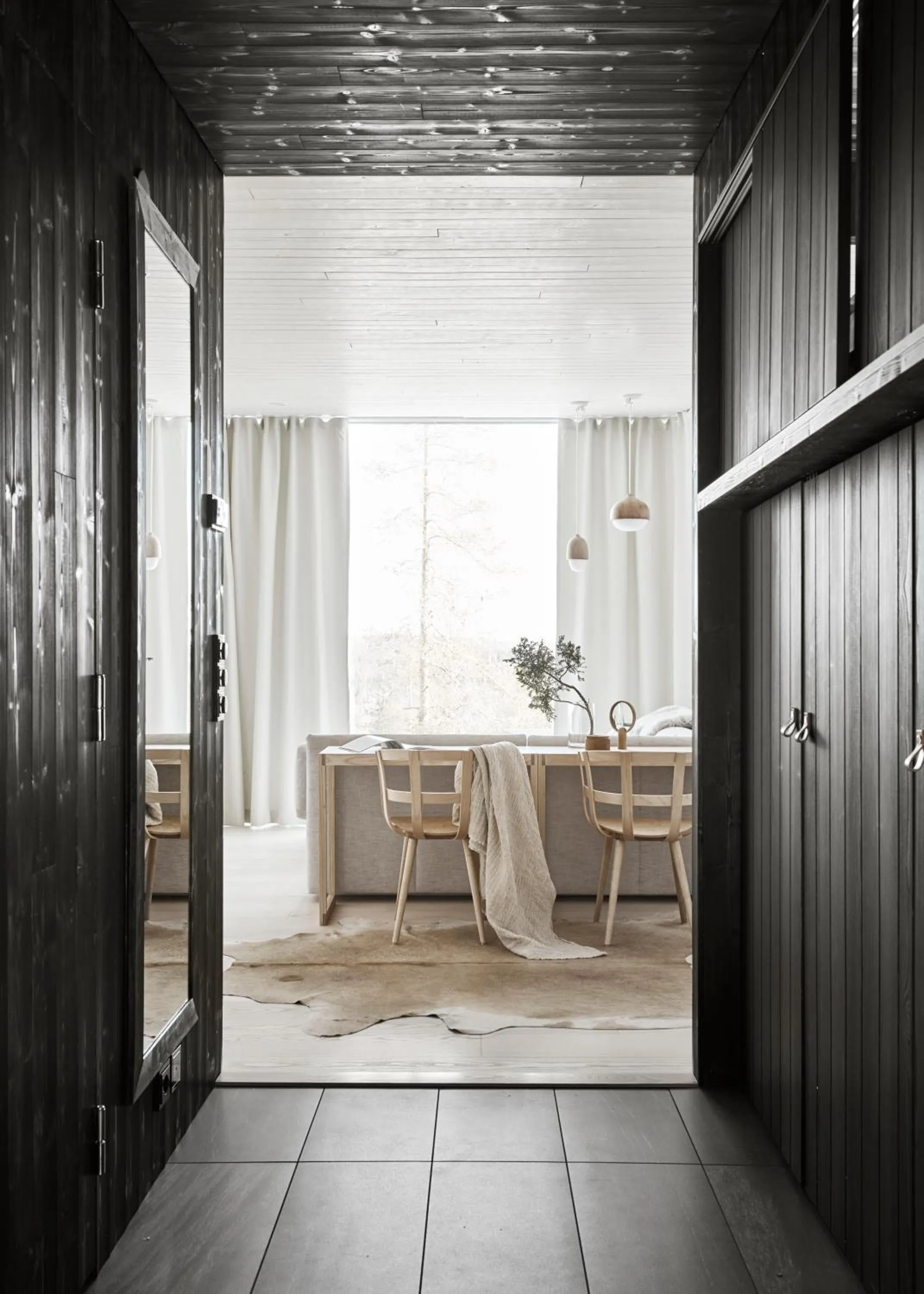 Living room in Arctic TreeHouse Hotel