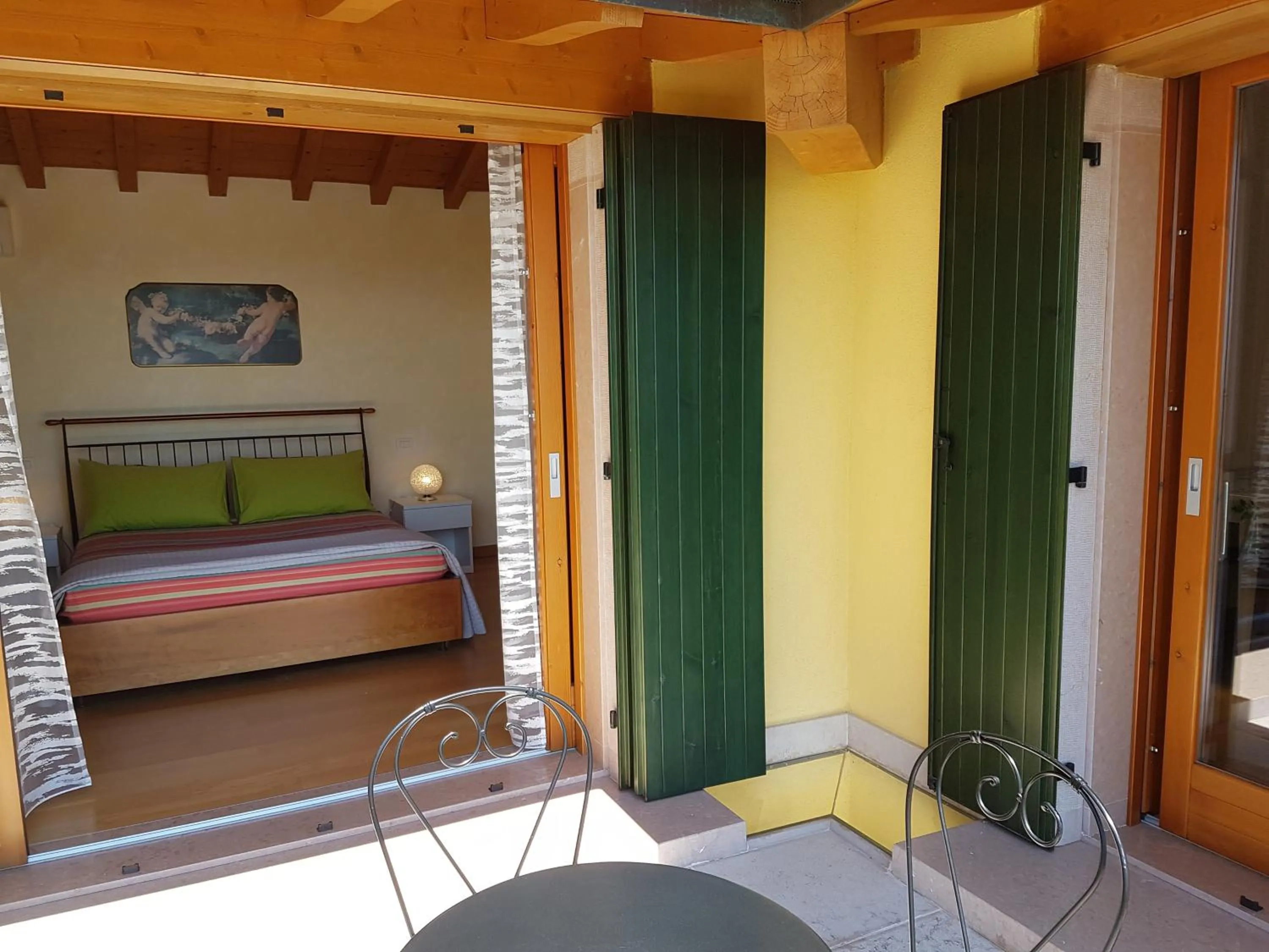 Balcony/Terrace, Bed in B&B La Rubiana