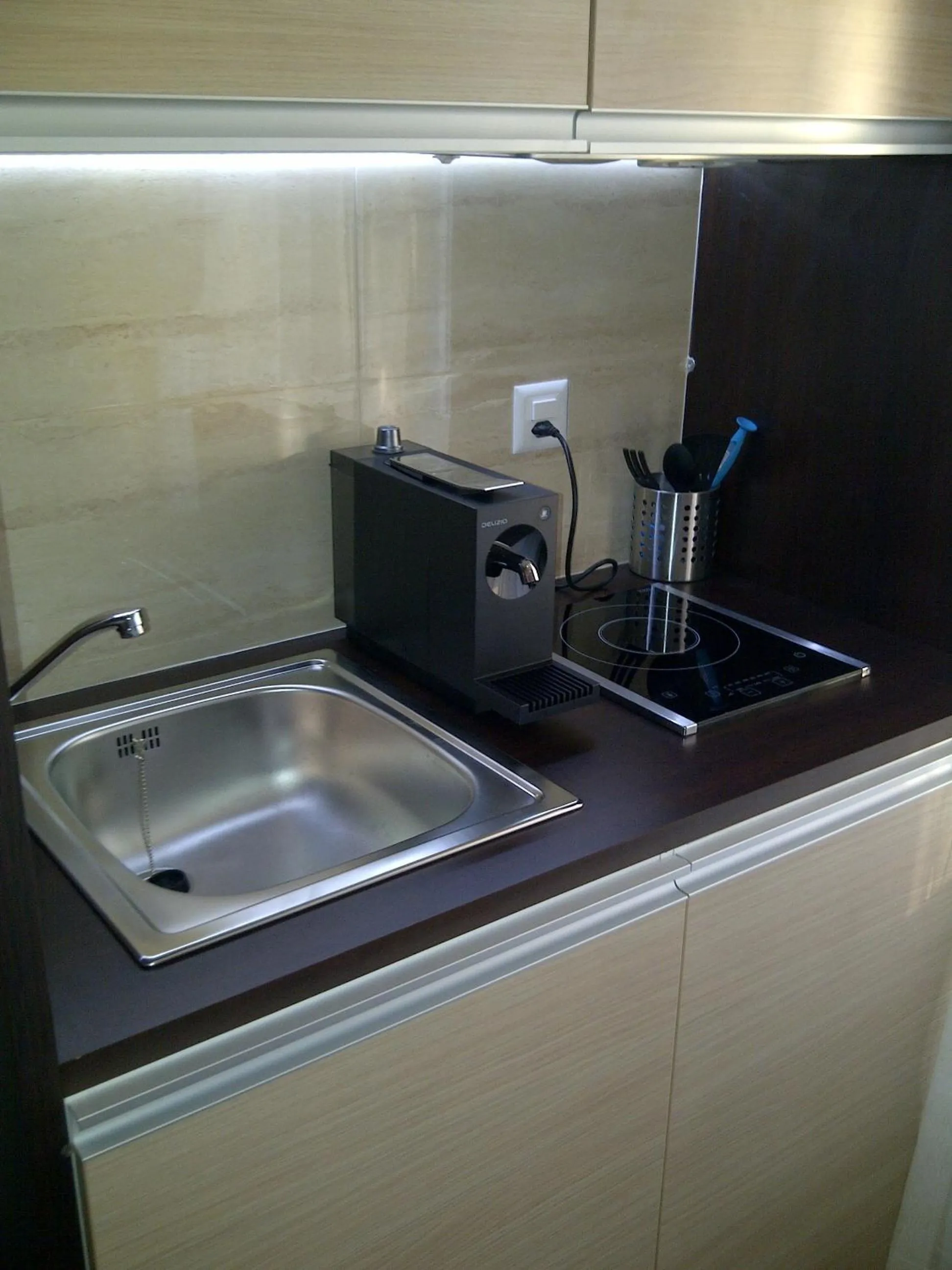 Kitchen or kitchenette in Hotel de la Lande