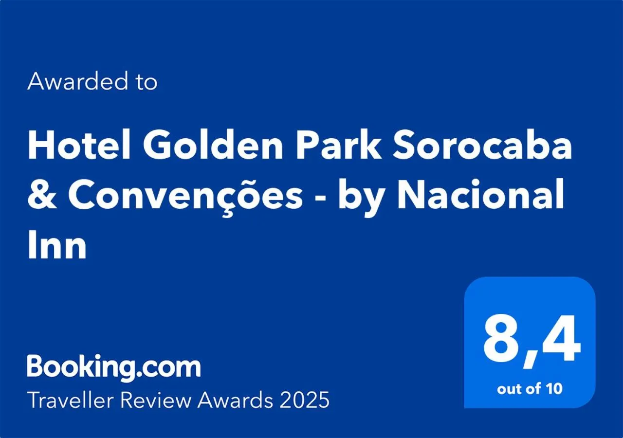 Certificate/Award in Hotel Golden Park Sorocaba & Convenções by Nacional Inn