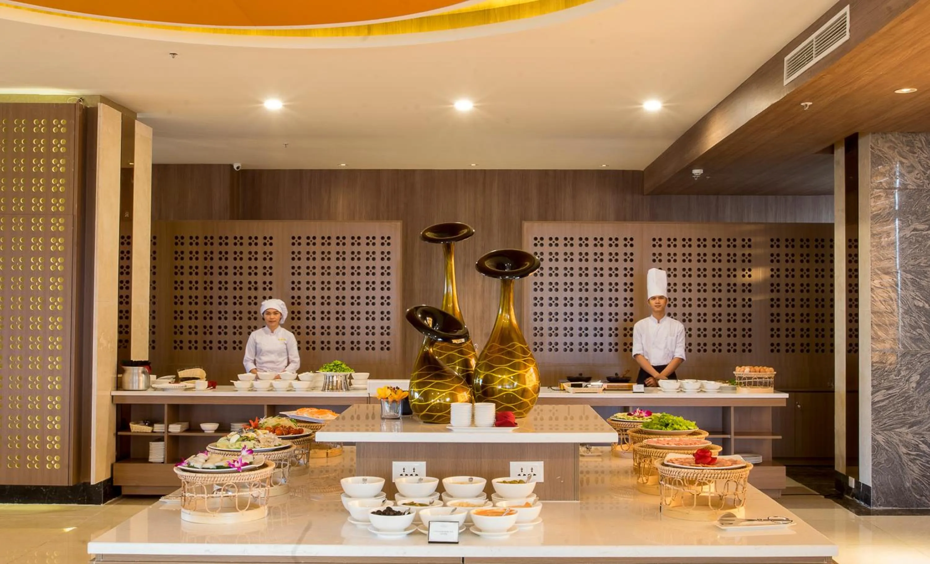 Buffet breakfast in Muong Thanh Luxury Vientiane Hotel