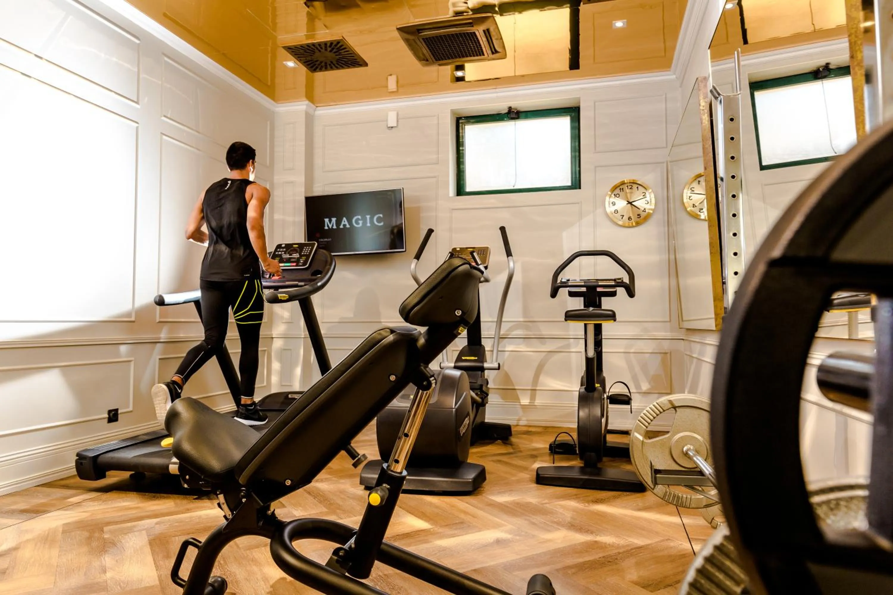 Fitness centre/facilities in Hotel Brown Beach House & Spa