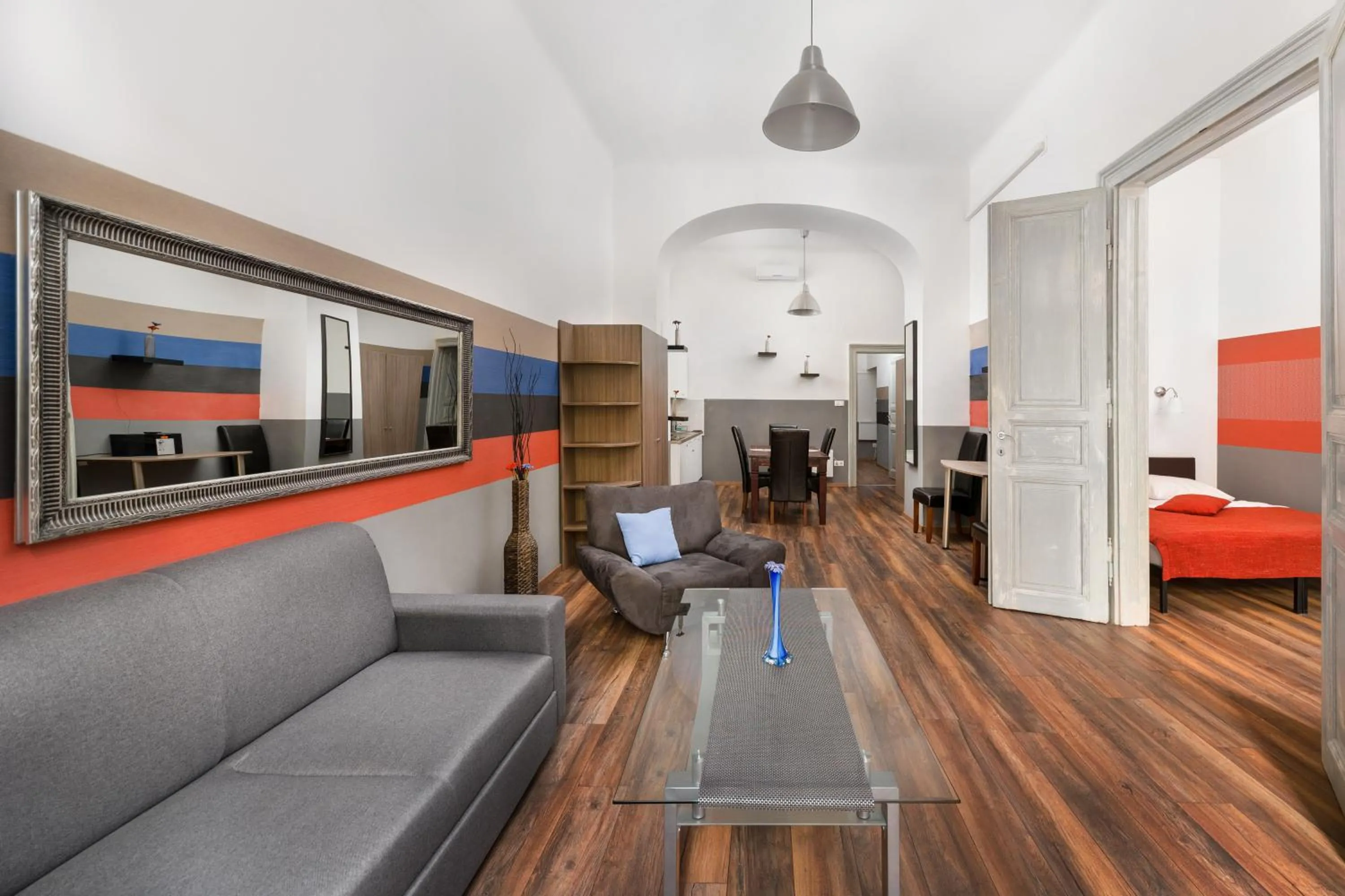 Seating area in Karma Boutique Apartments