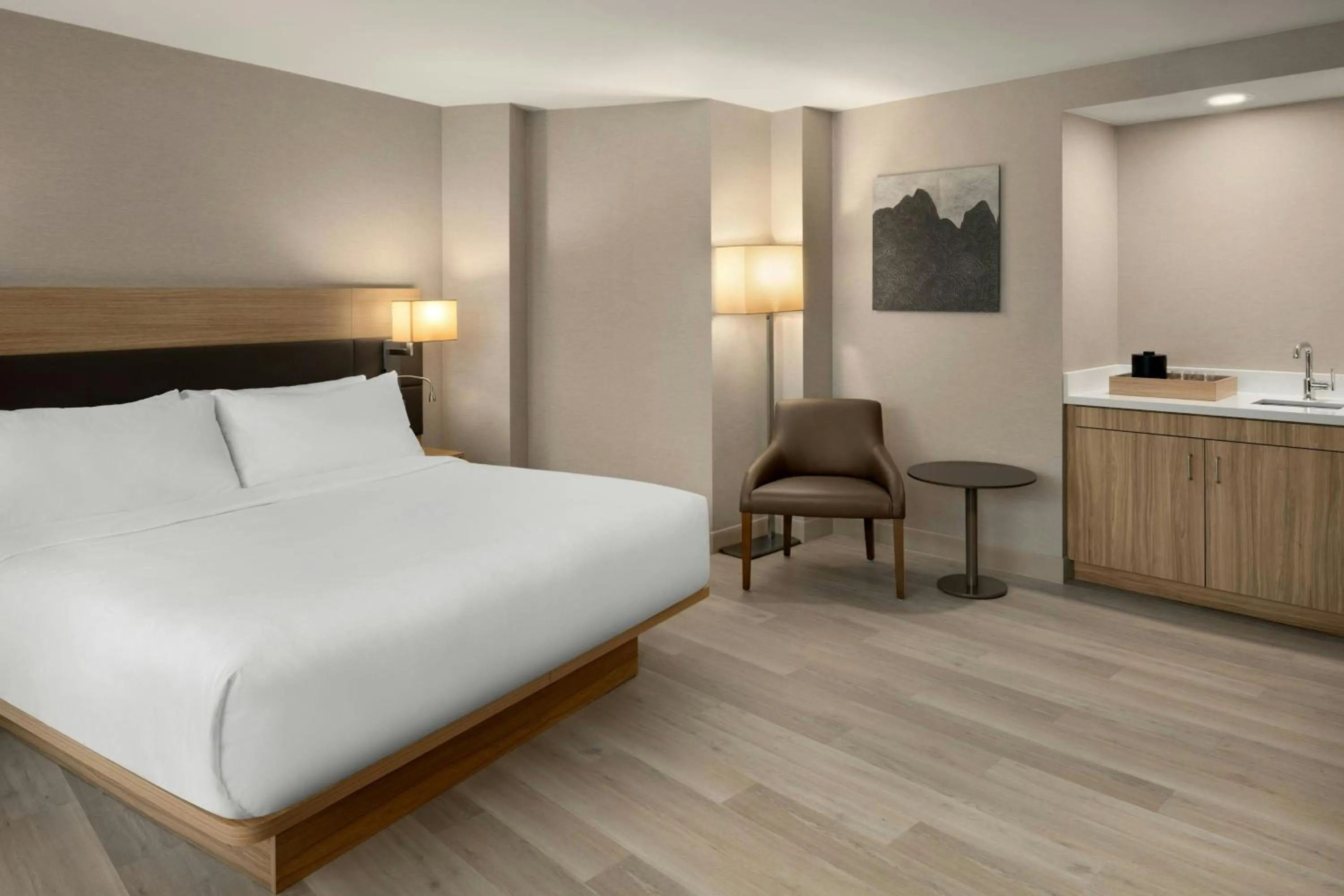 Photo of the whole room, Bed in AC Hotel by Marriott Portland Lake Oswego