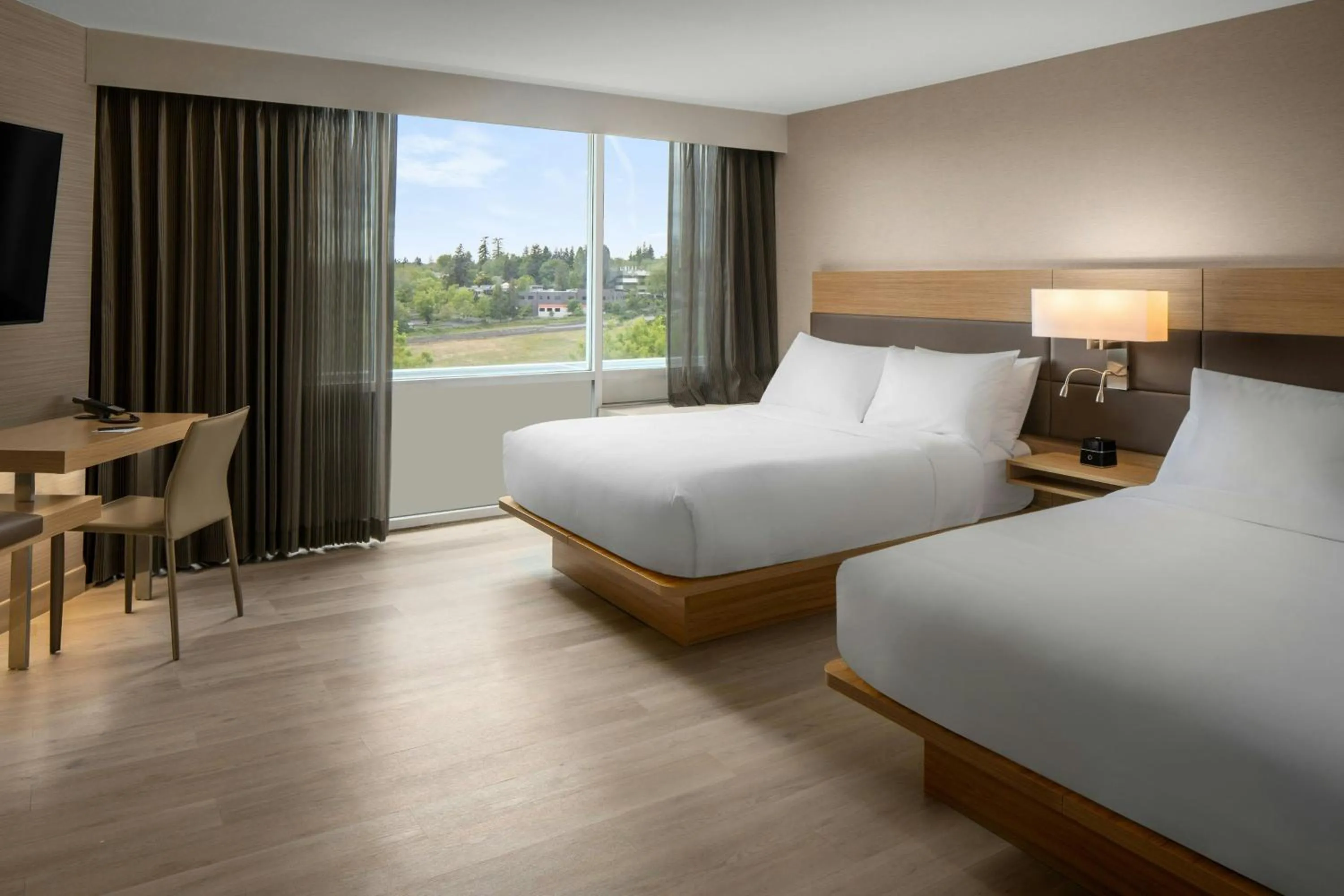 Photo of the whole room, Bed in AC Hotel by Marriott Portland Lake Oswego