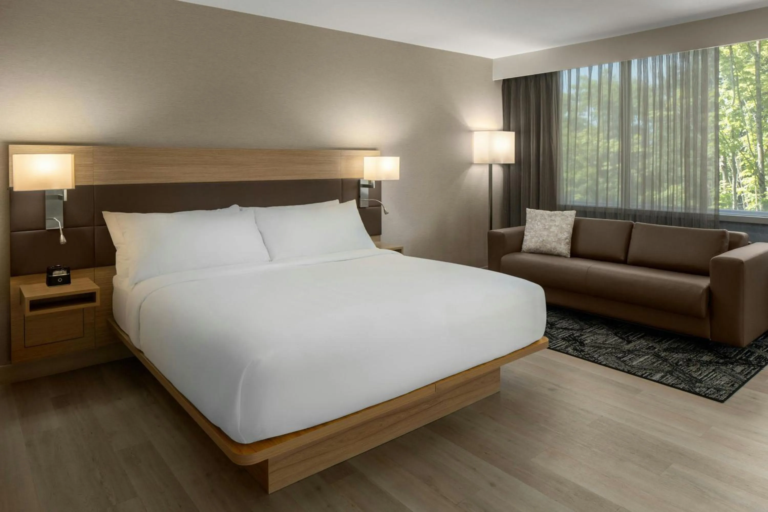 Photo of the whole room, Bed in AC Hotel by Marriott Portland Lake Oswego