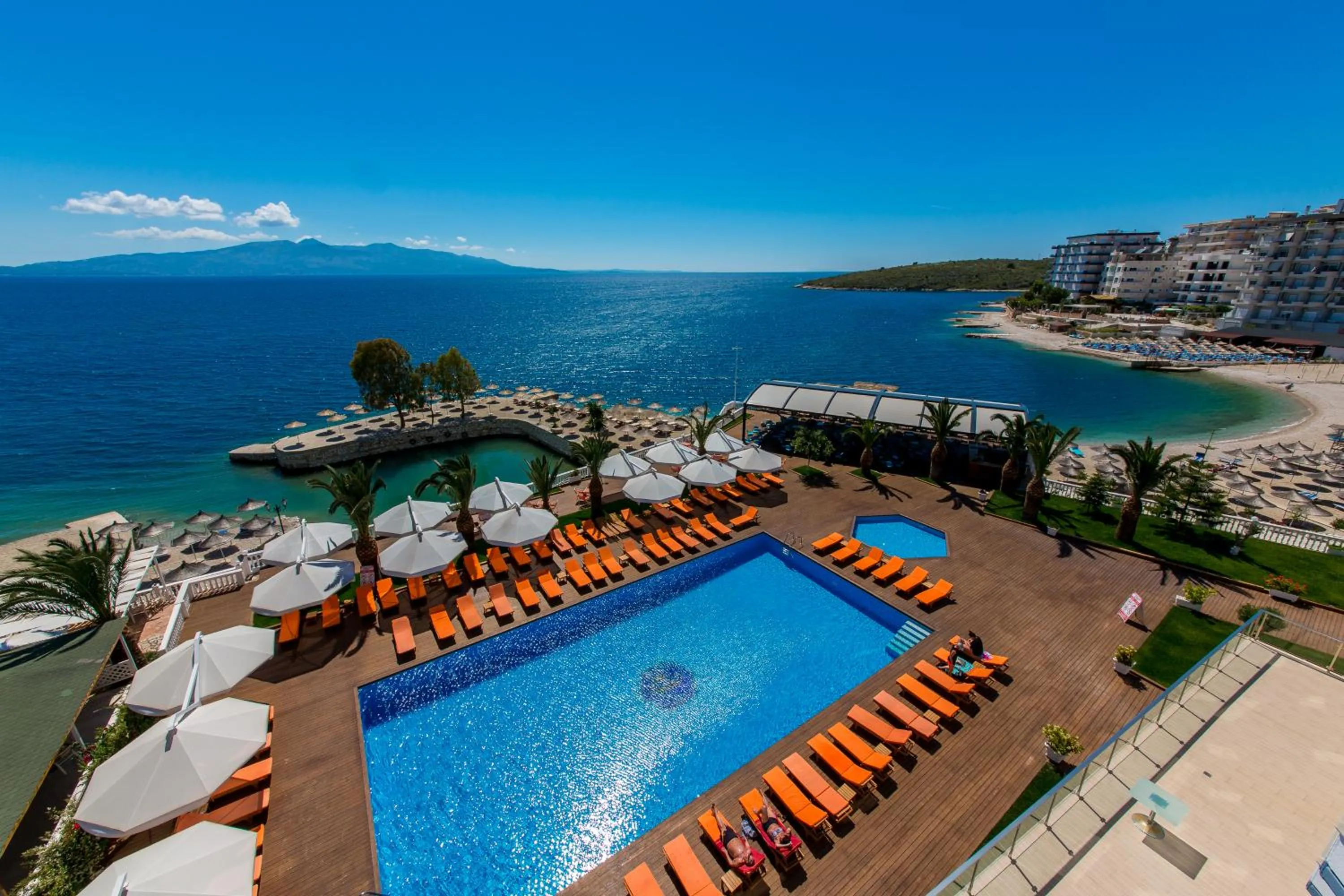 Pool view in Hotel Saranda Palace