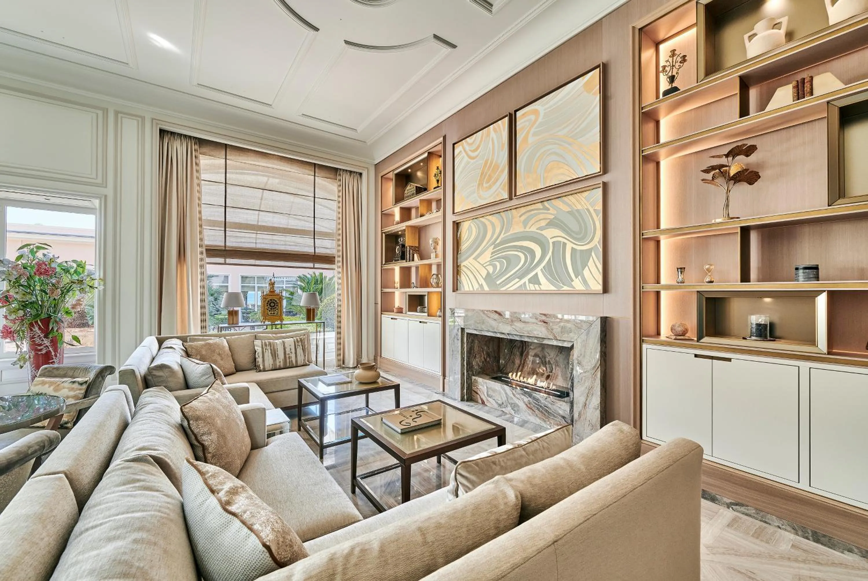 Living room in La Réserve de Beaulieu