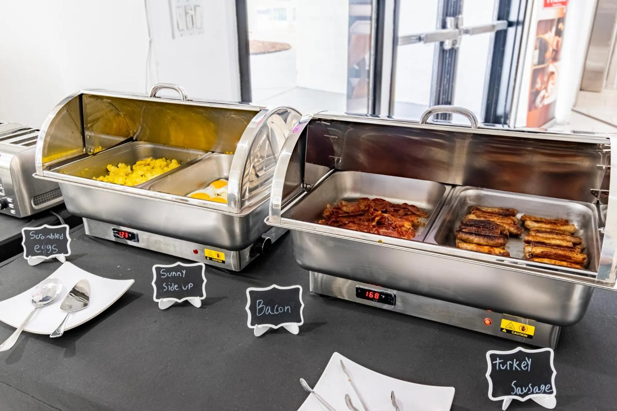 Buffet breakfast in Serene Vegas Boutique Hotel Las Vegas