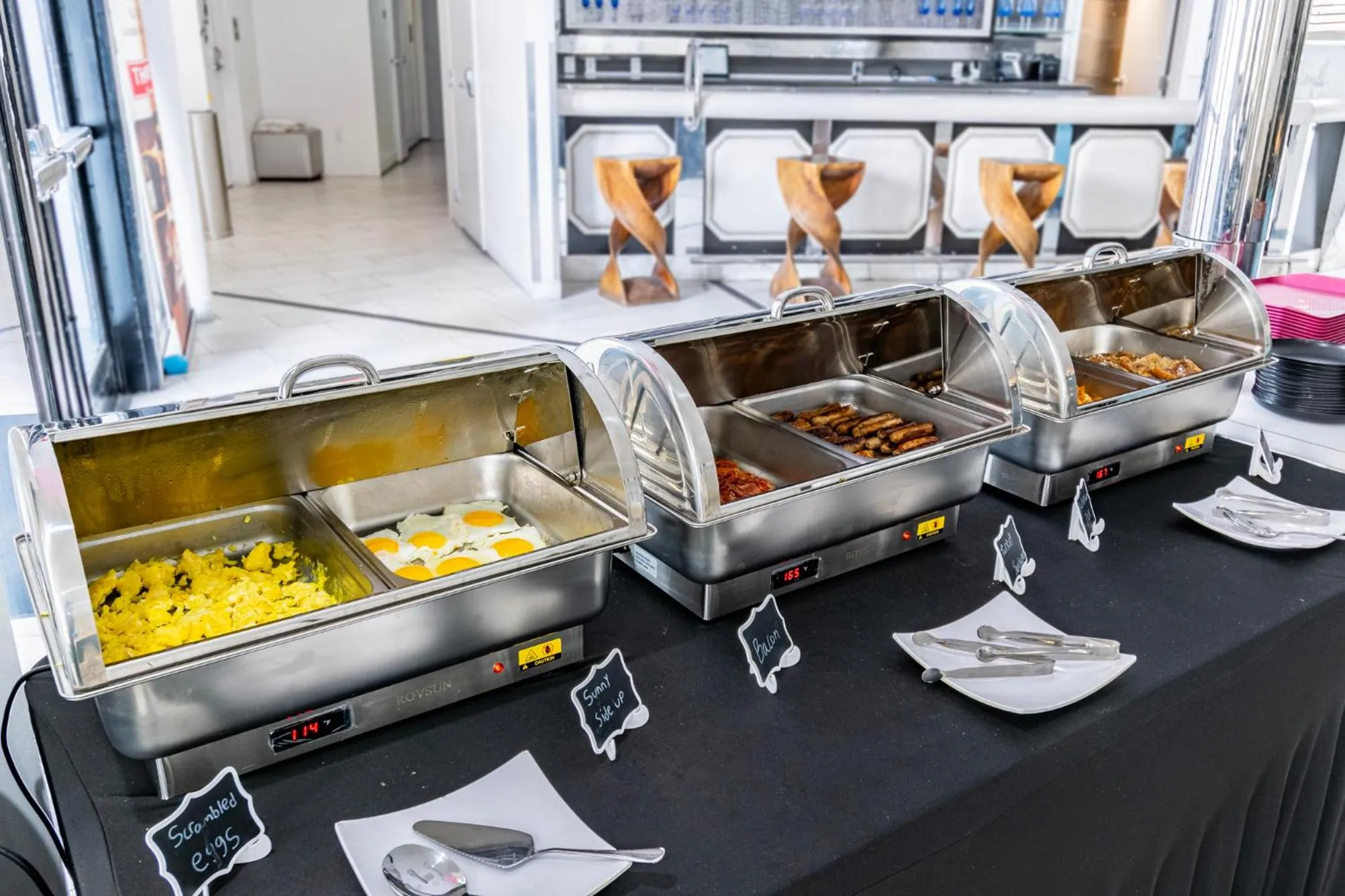 Buffet breakfast in Serene Vegas Boutique Hotel Las Vegas