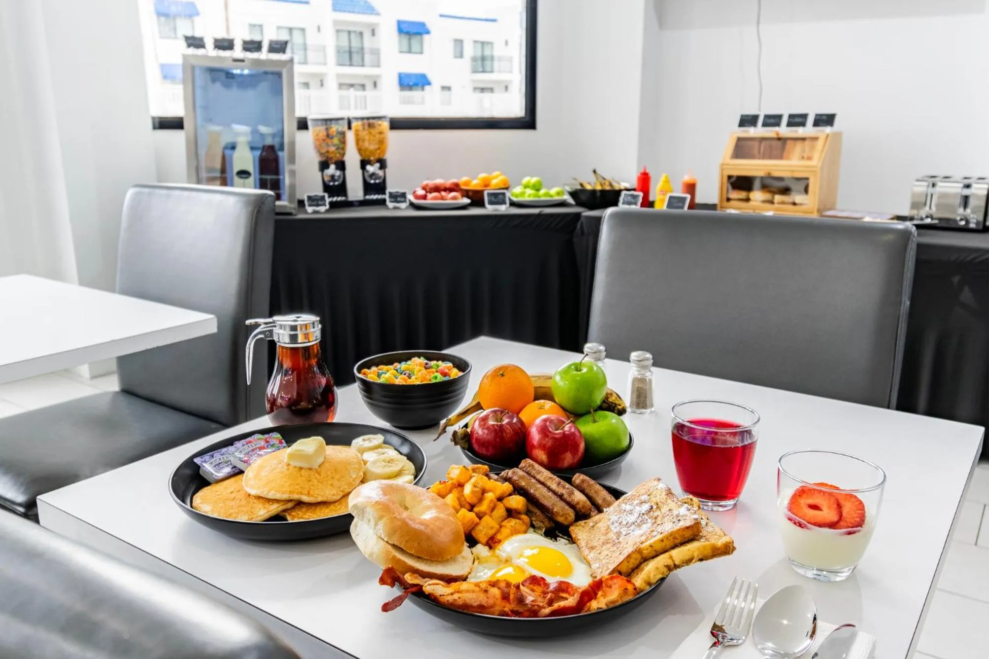 Buffet breakfast in Serene Vegas Boutique Hotel Las Vegas