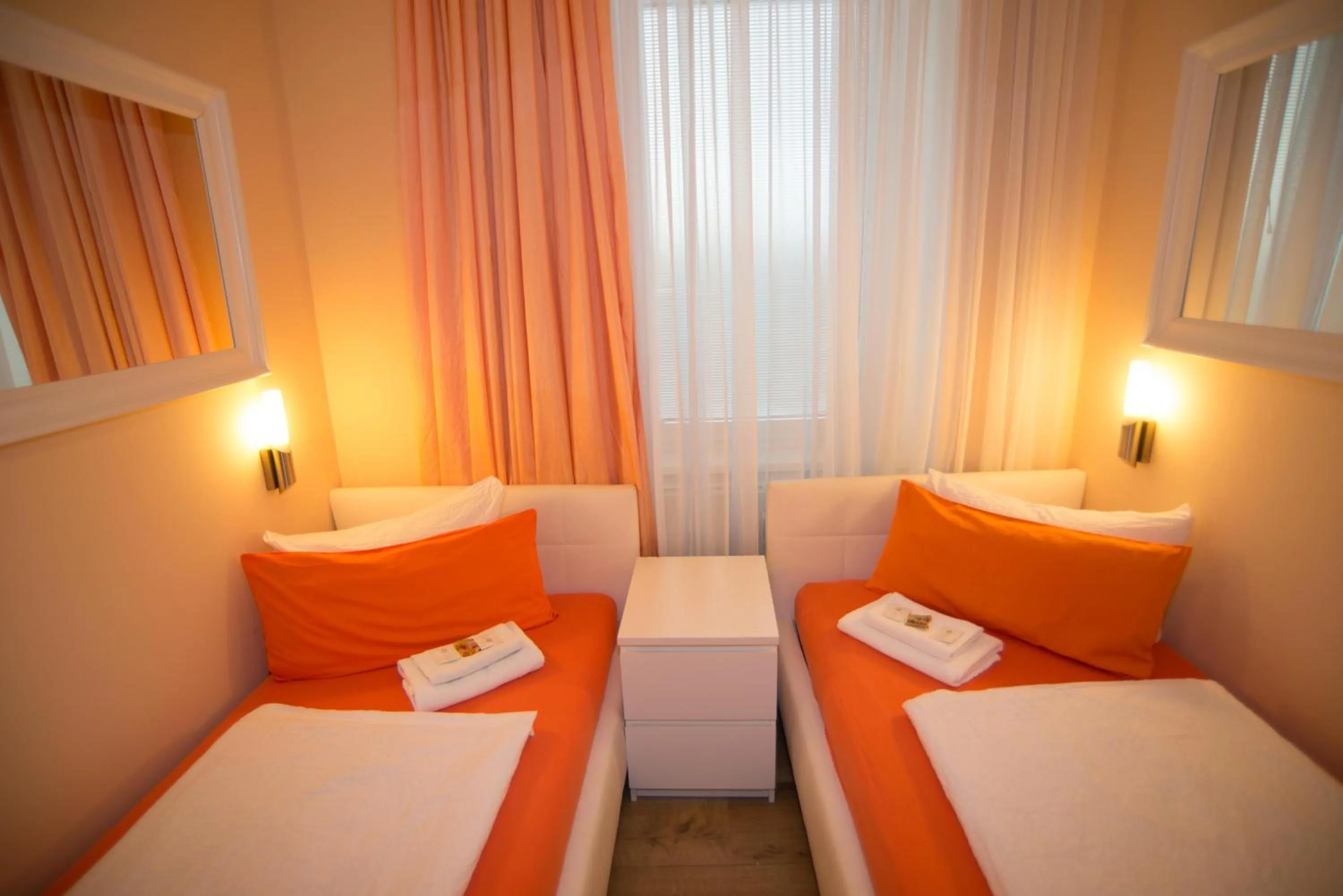 Bed in City Guesthouse Pension Berlin