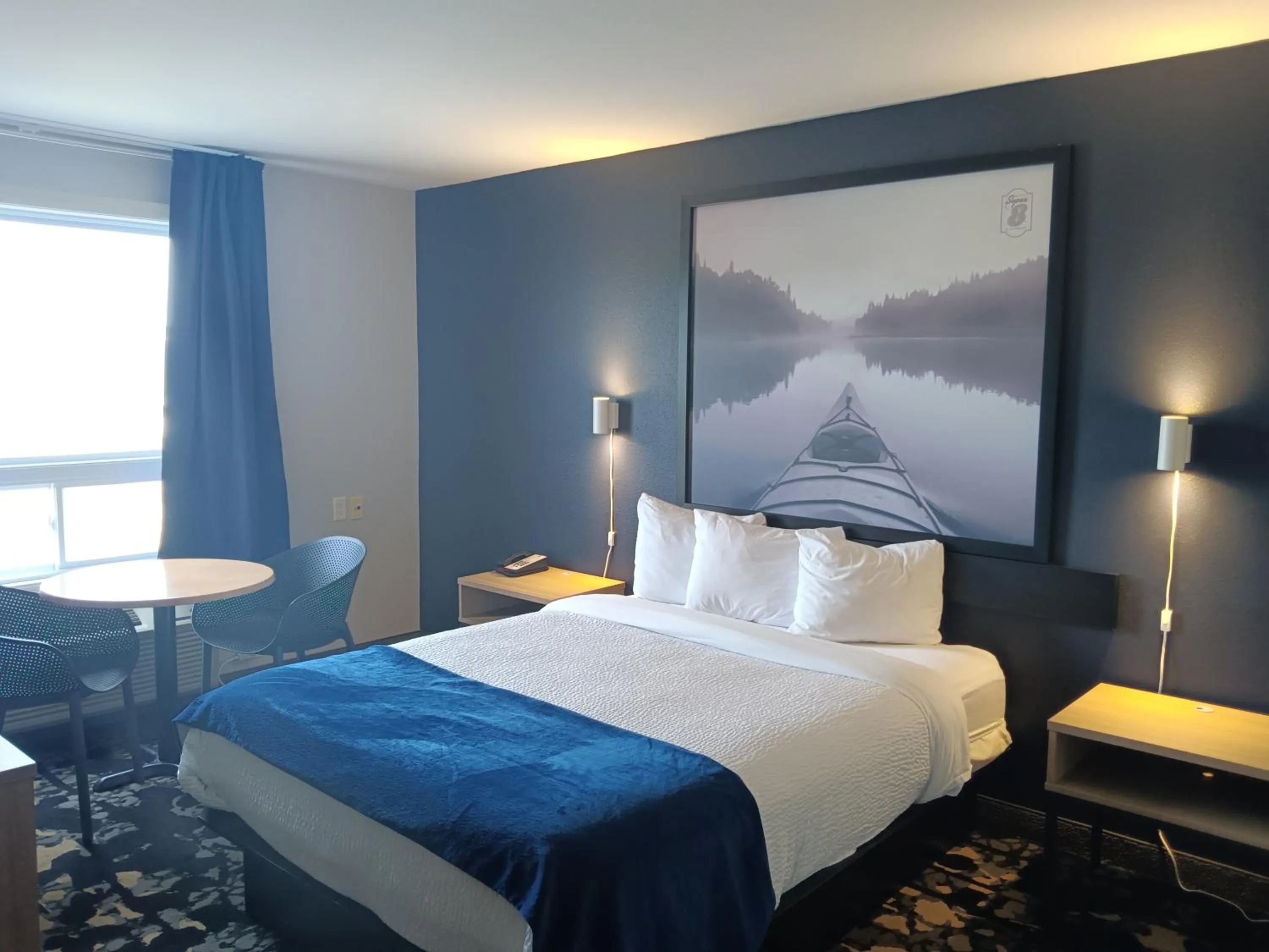 Bed in Super 8 by Wyndham St-Jerome