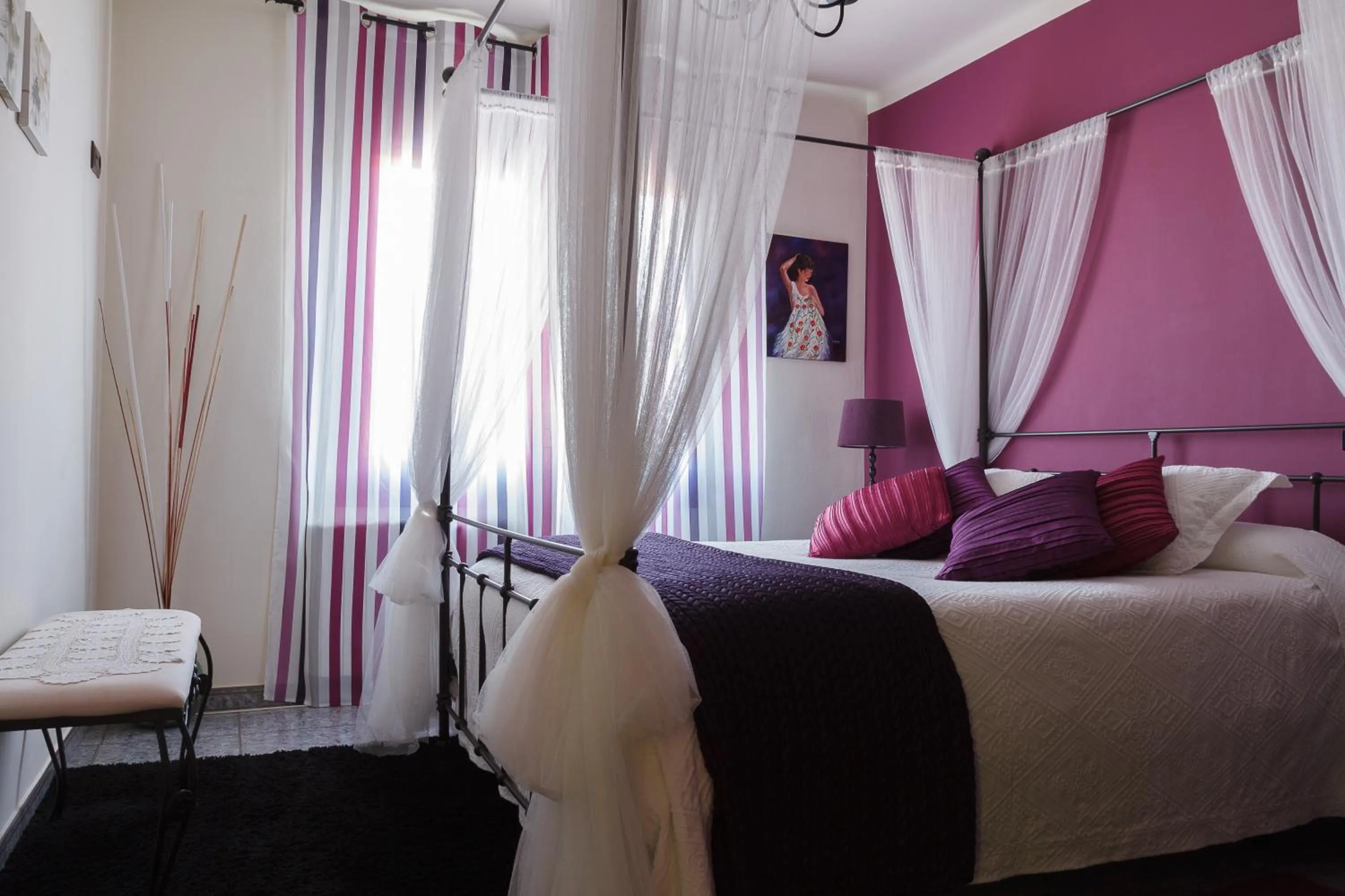 Bed in El Molí de Pontons suites con jacuzzi spa