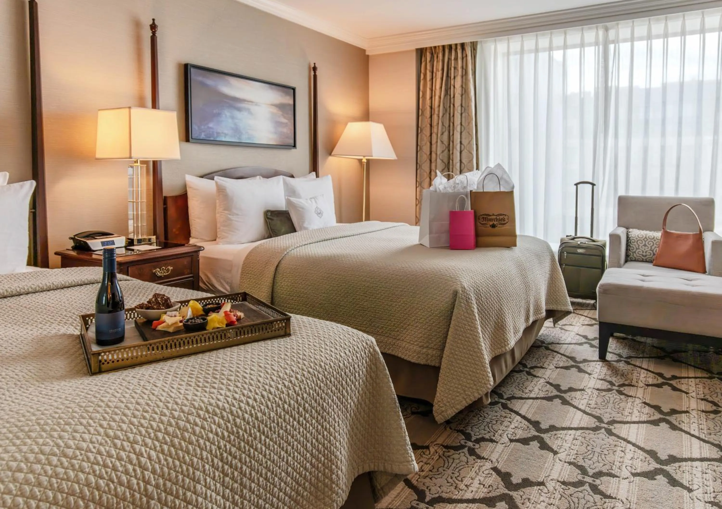 Bed in The Magnolia Hotel & Spa