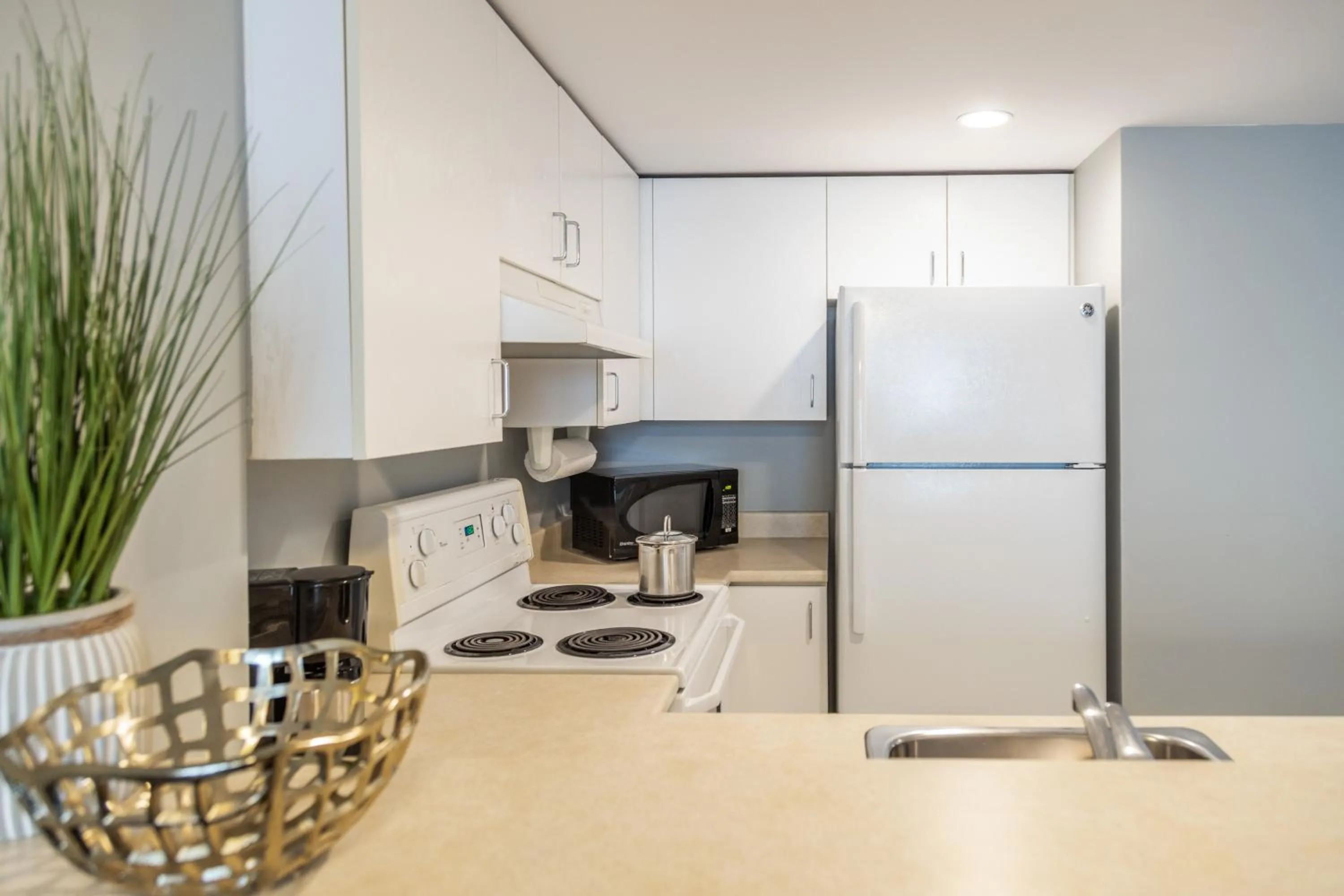 Kitchen or kitchenette in Hôtel Saint-Laurent Montréal