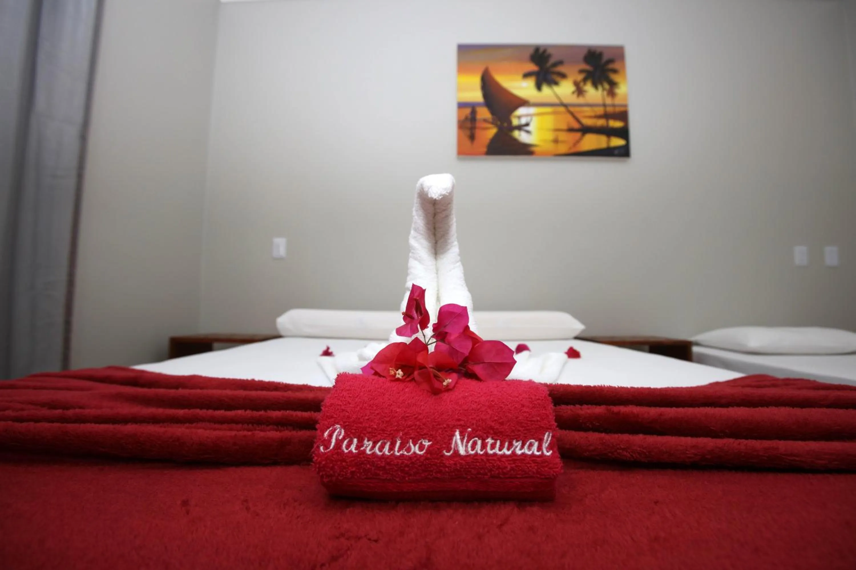 Bed in Pousada e Restaurante Paraíso Natural