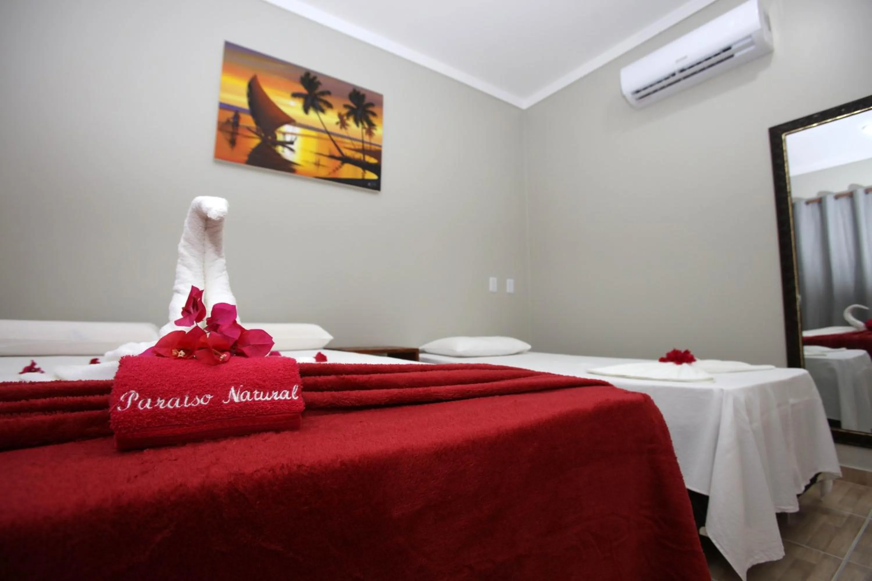 Bed in Pousada e Restaurante Paraíso Natural