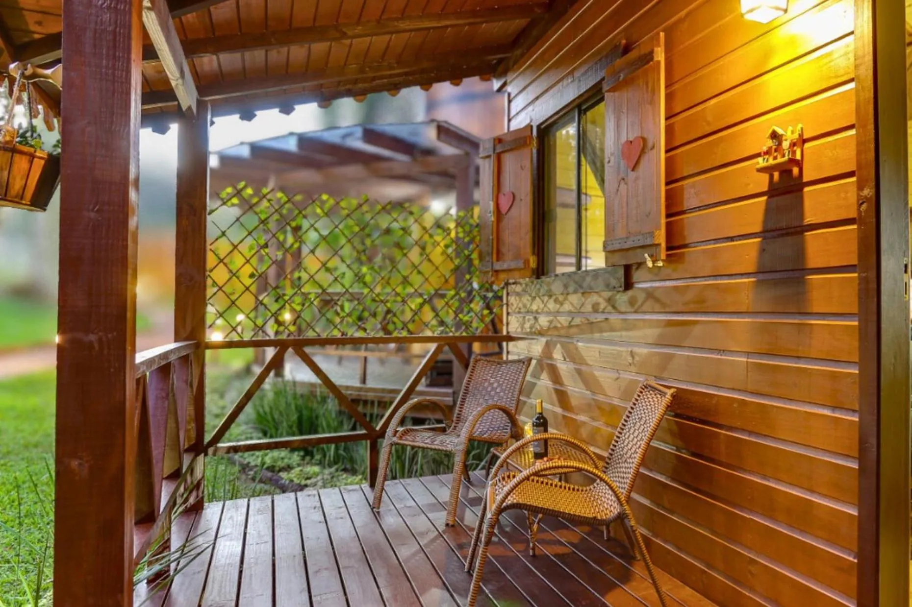 Patio in Chalé Temático em Pipa de Vinho - Parada da Pipa Chalés