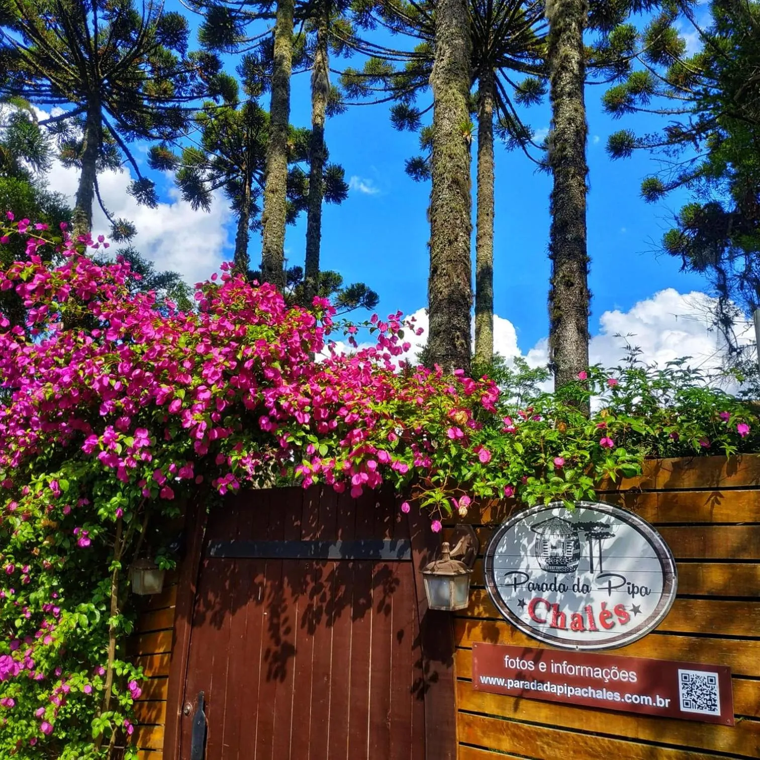 Property logo or sign in Chalé Temático em Pipa de Vinho - Parada da Pipa Chalés