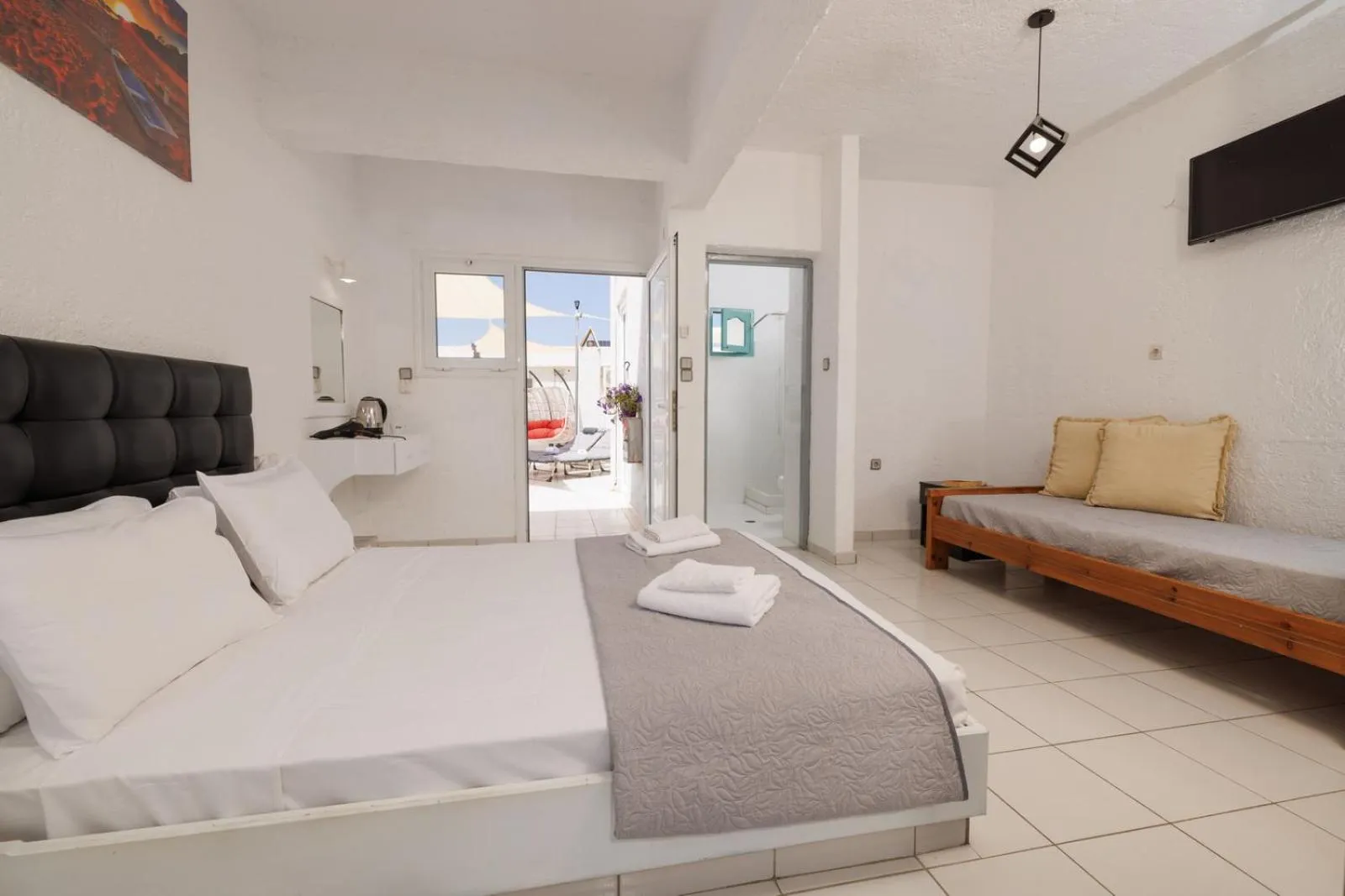 Bed in Kings Hersonissos Hotel