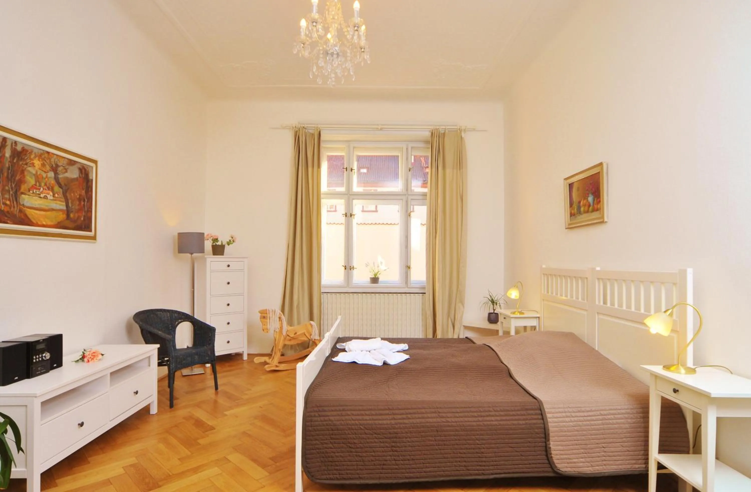 Bed in Old Town Square Apartments