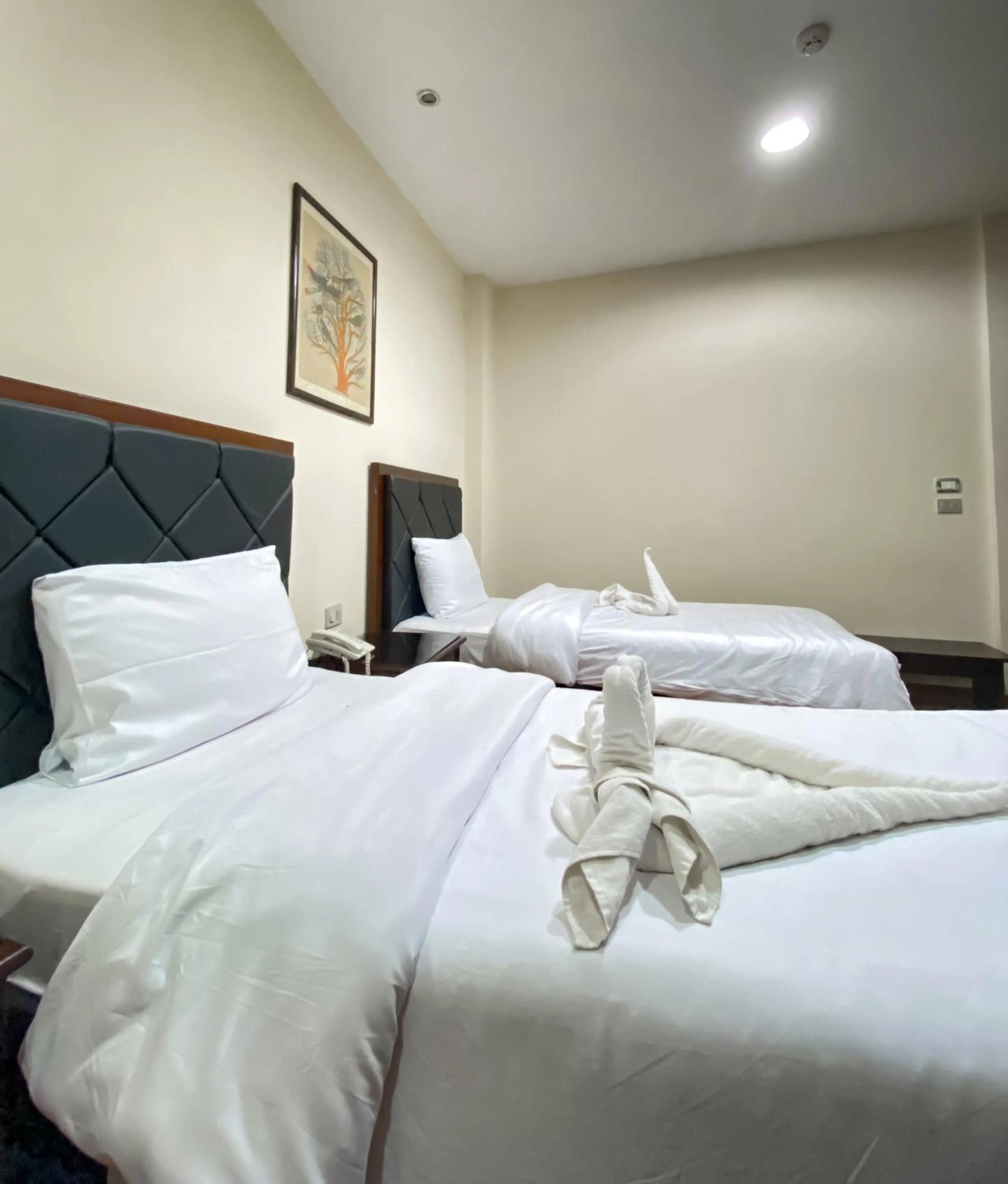 Bed in Best View Pyramids Hotel