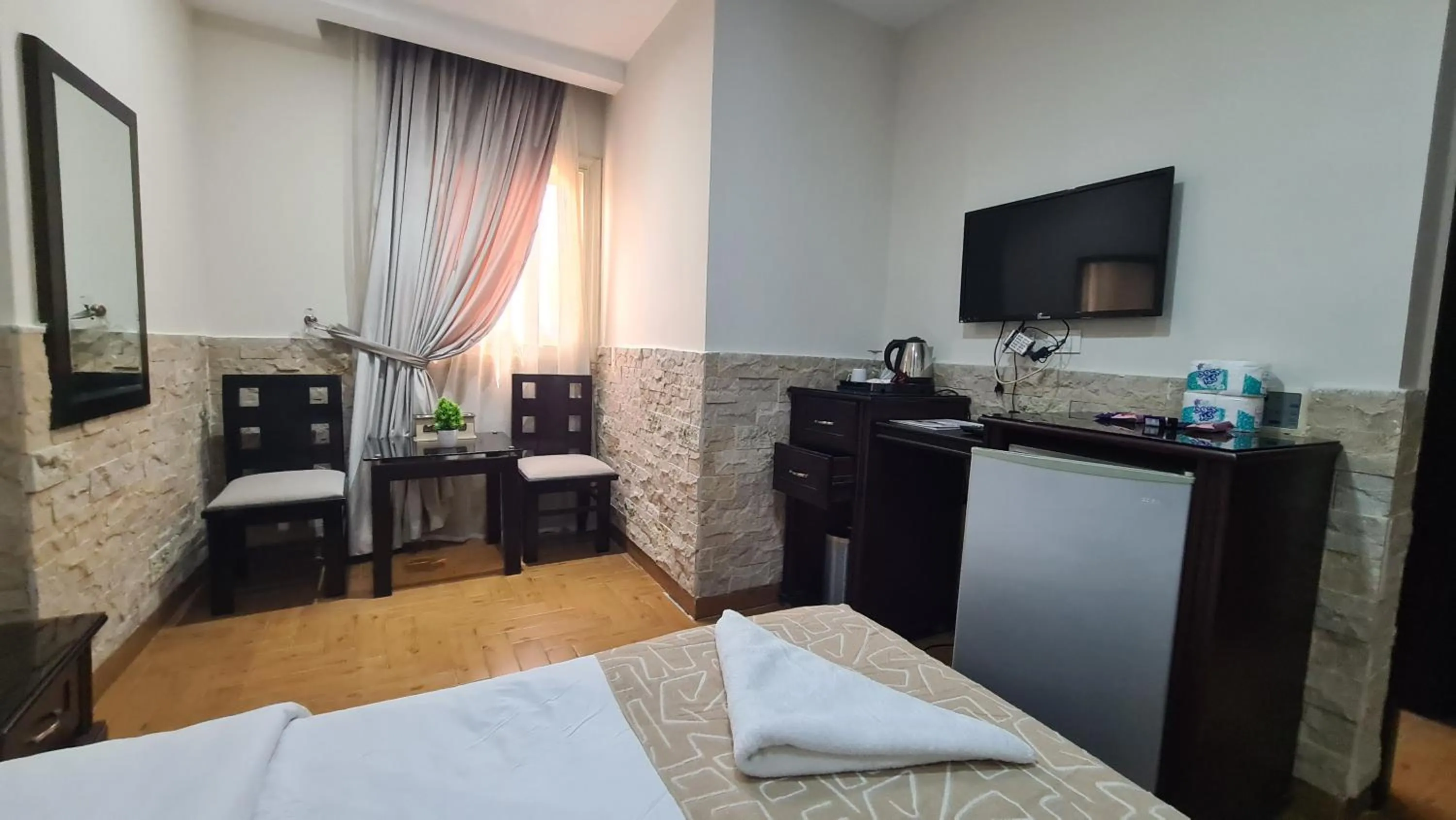 Bed in Best View Pyramids Hotel