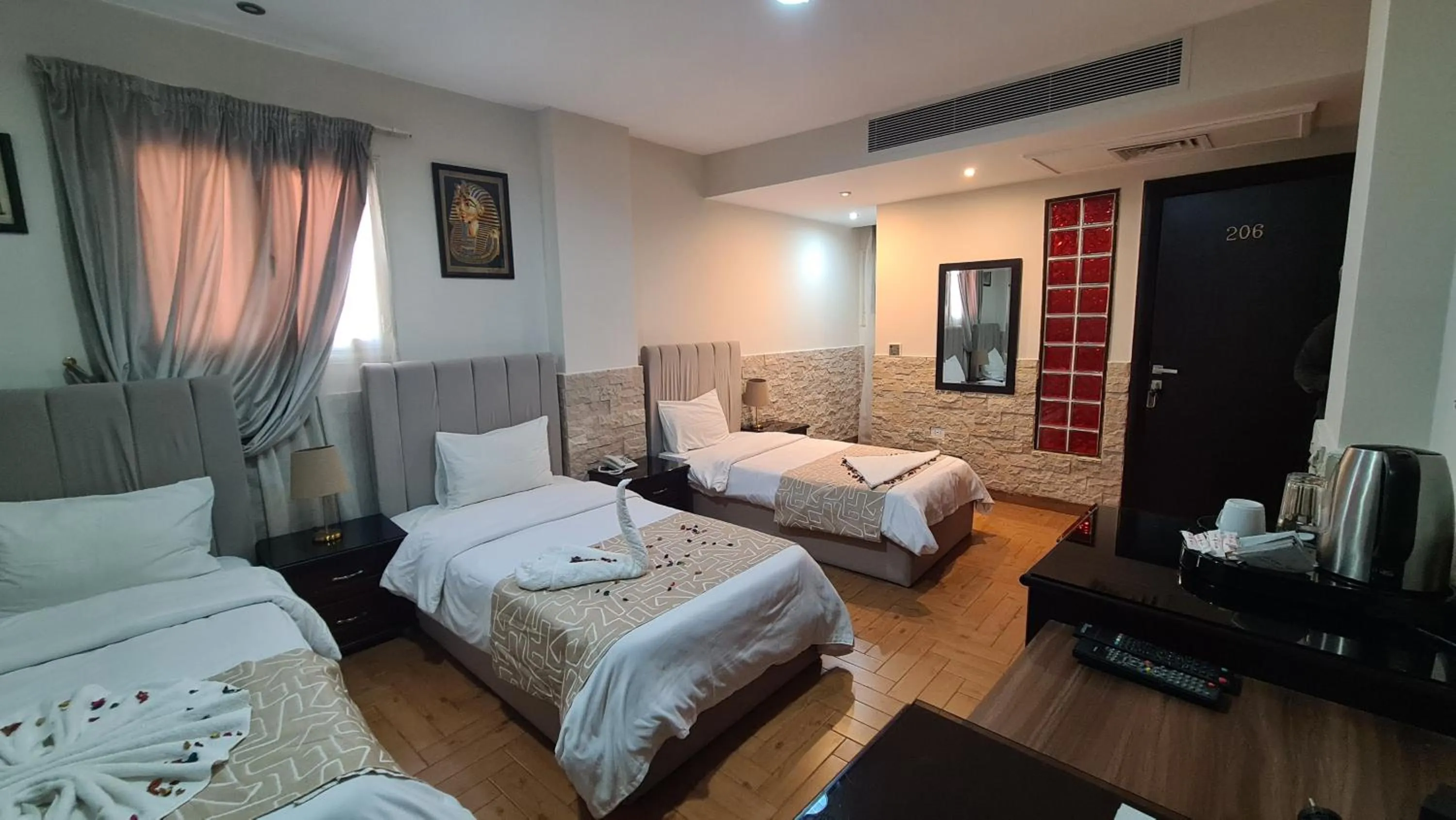 Bed in Best View Pyramids Hotel