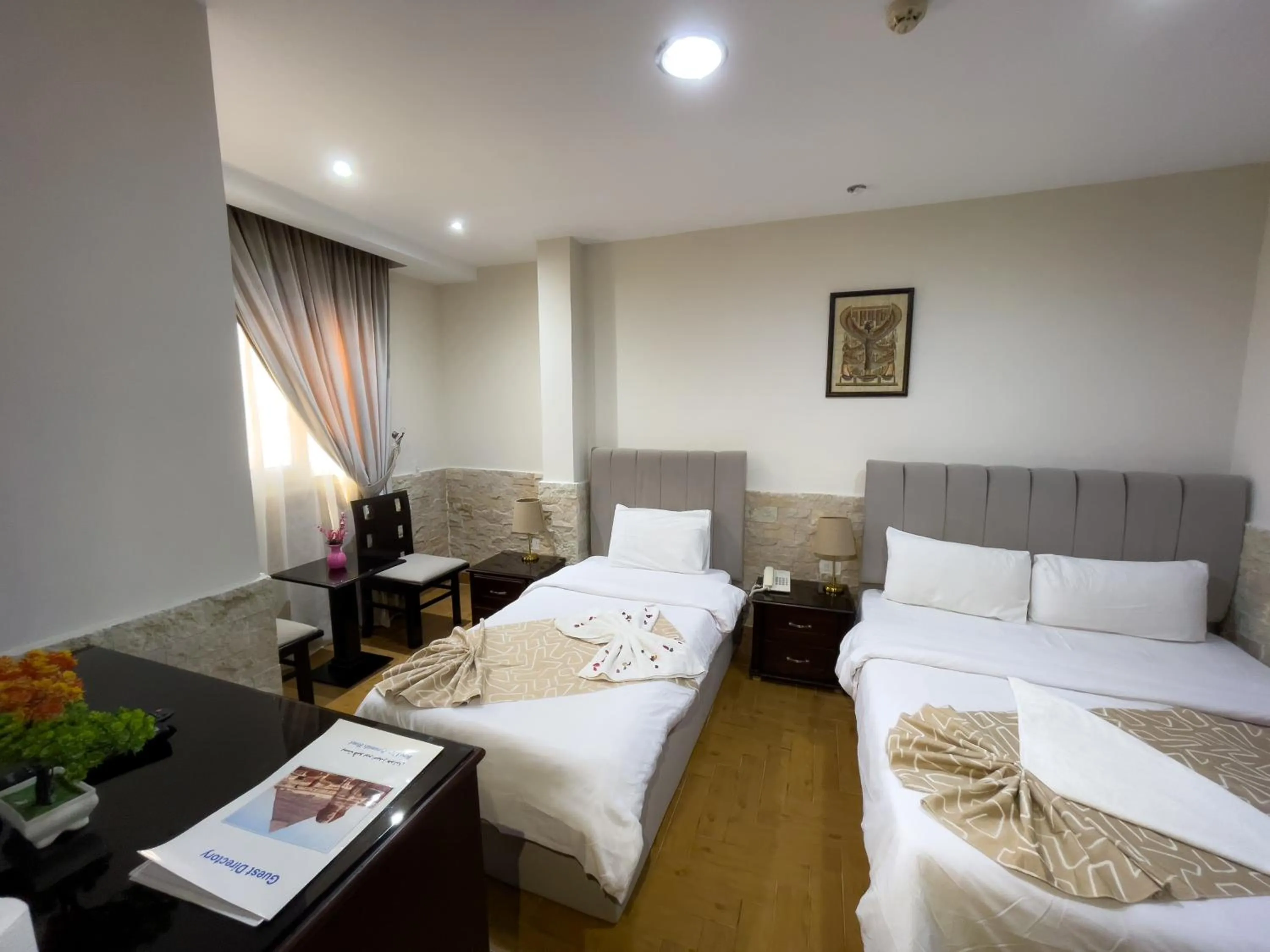 Bed in Best View Pyramids Hotel