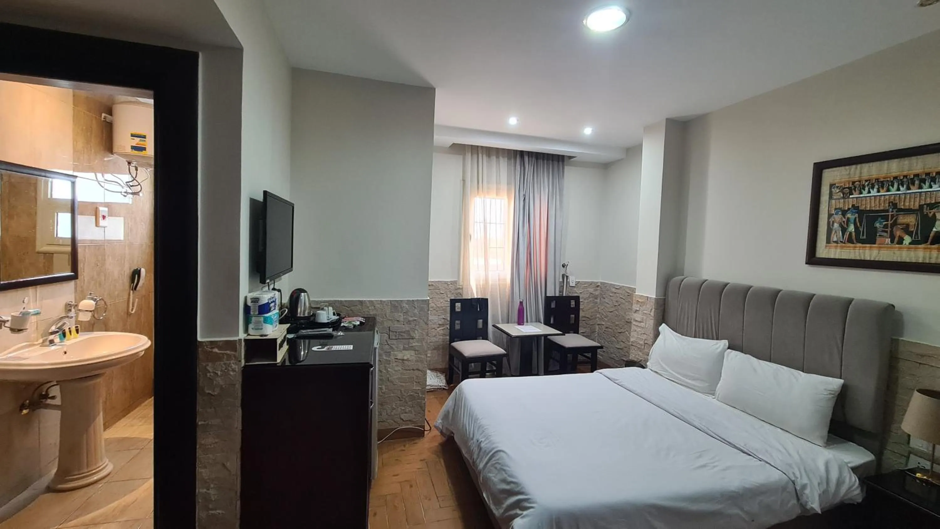 Bed in Best View Pyramids Hotel