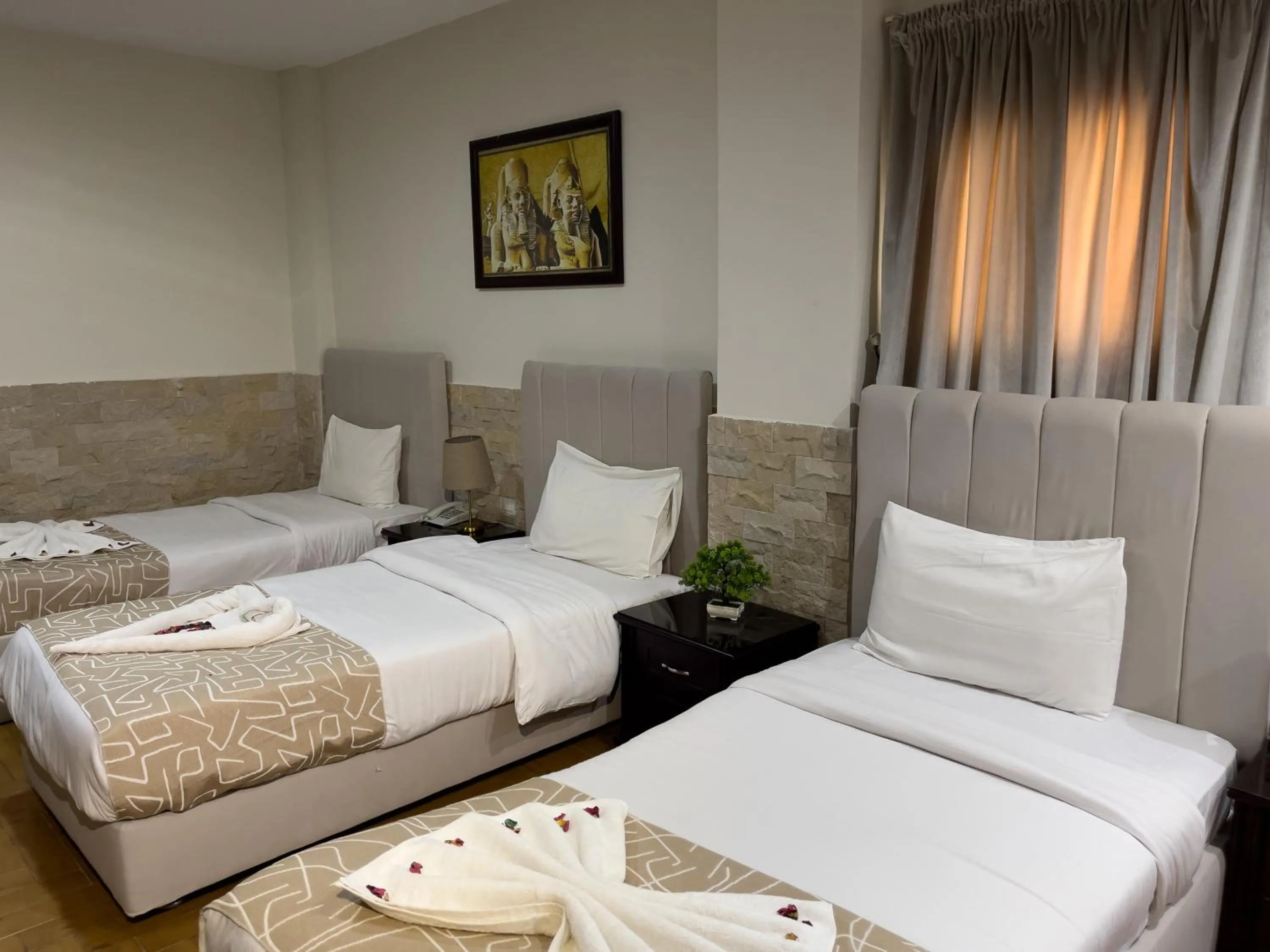 Bed in Best View Pyramids Hotel