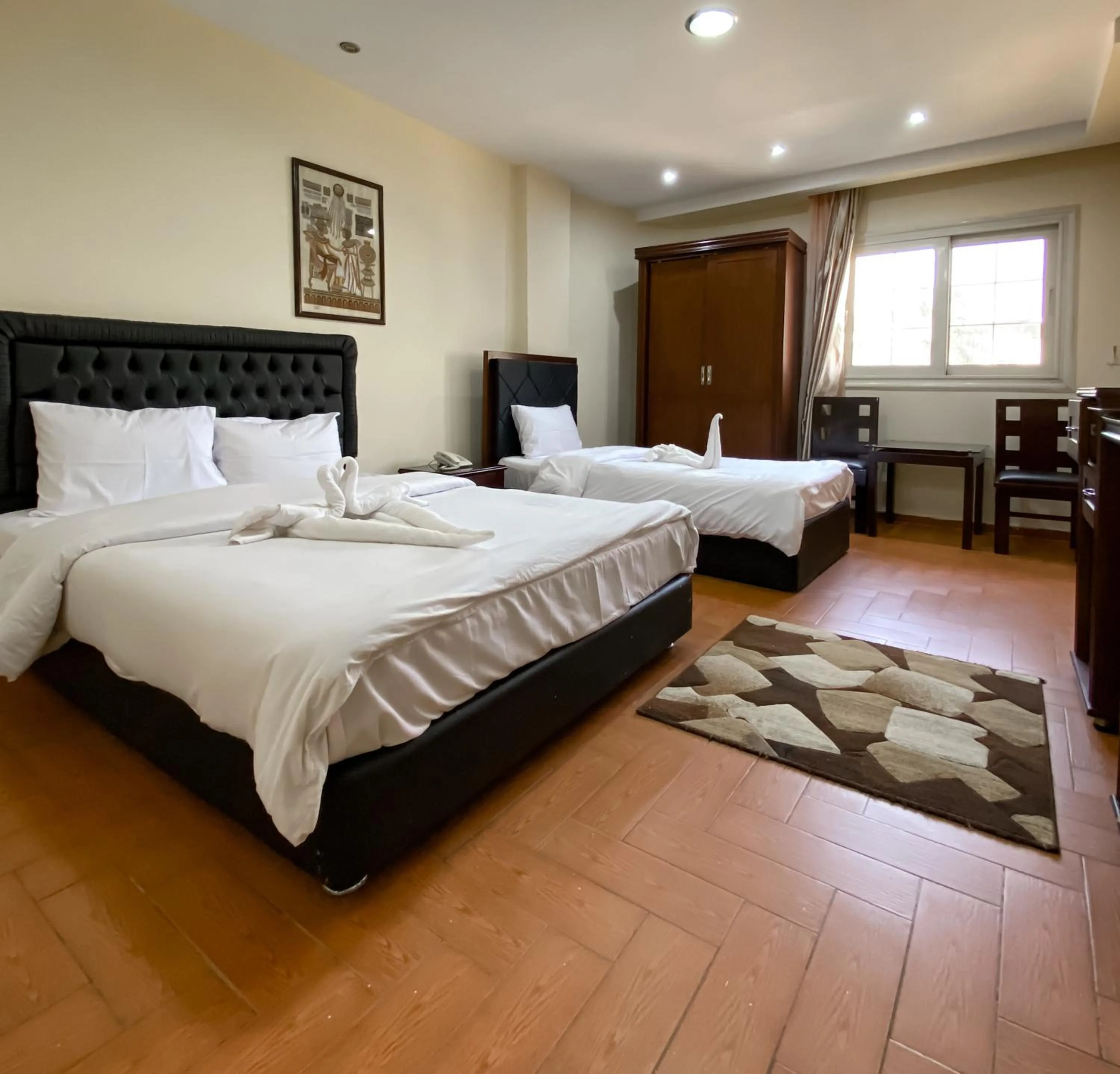 Bed in Best View Pyramids Hotel