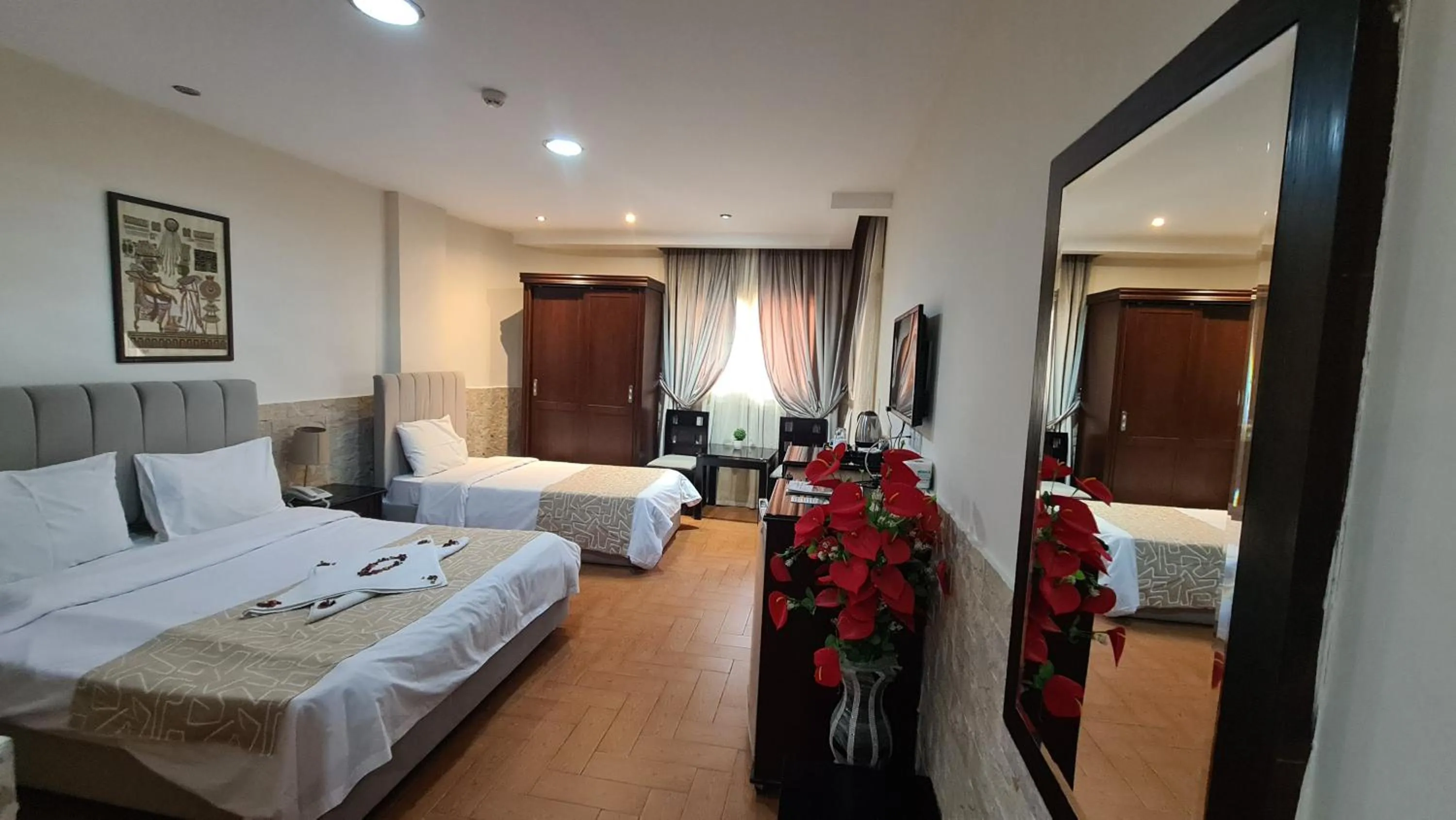 Bed in Best View Pyramids Hotel