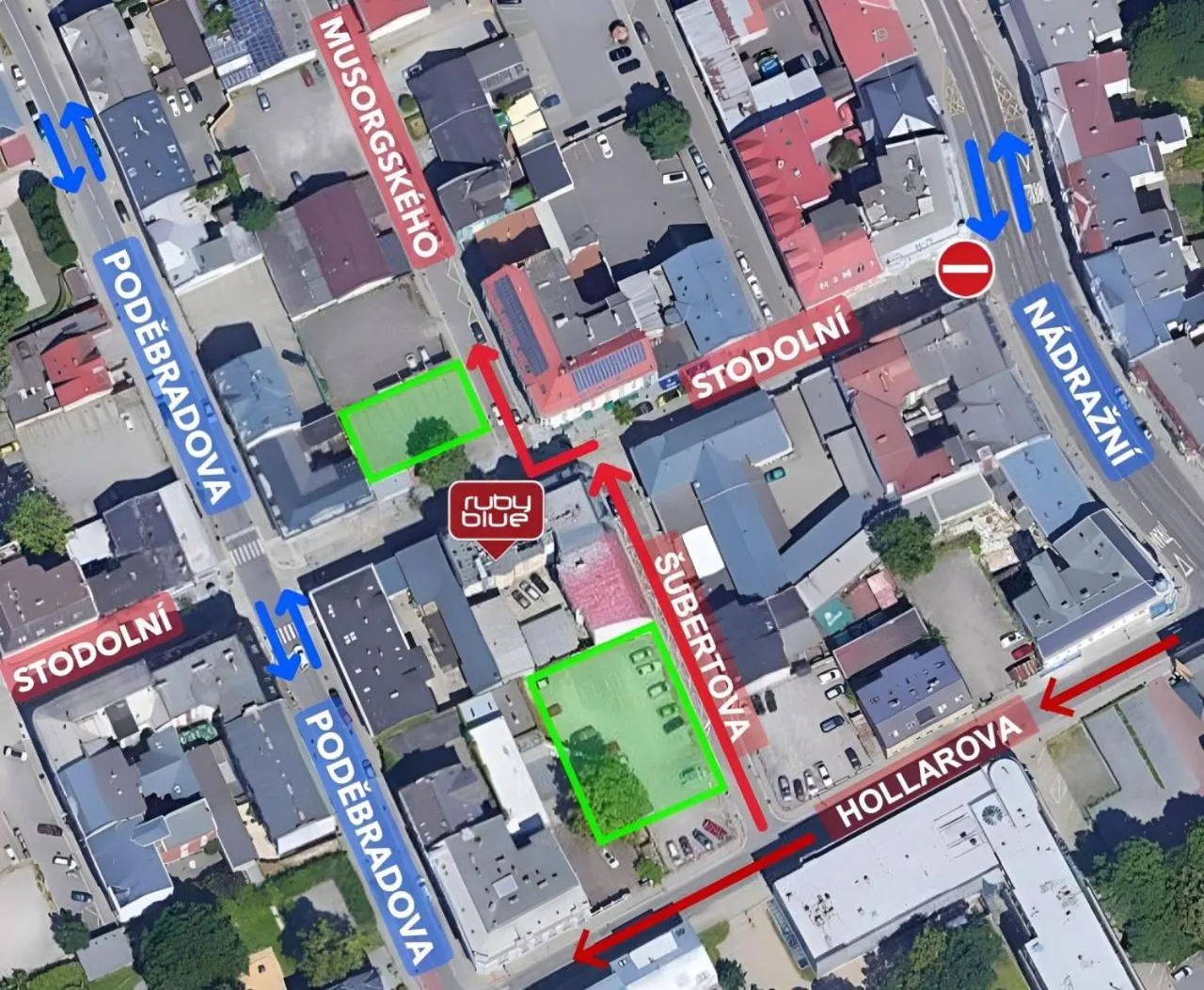 Location in Ruby Blue