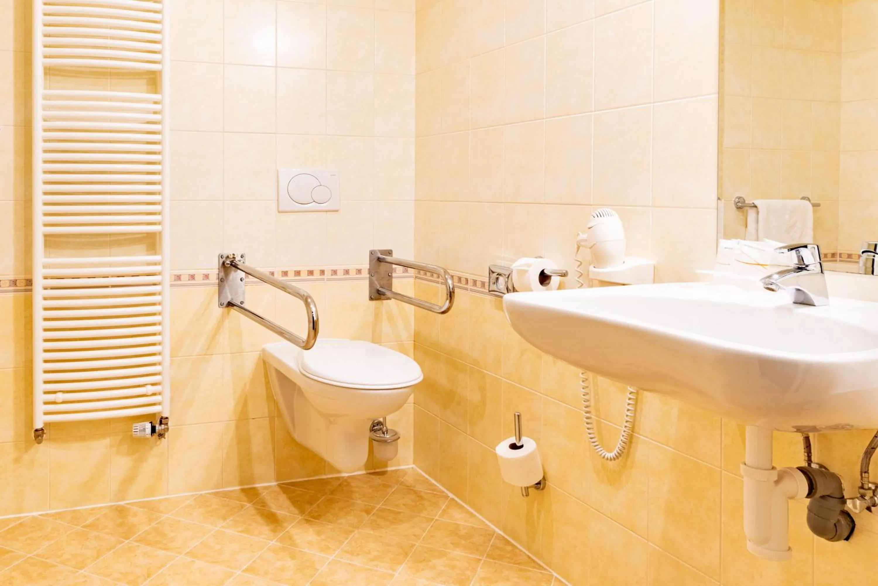 Bathroom in Hotel Purkmistr