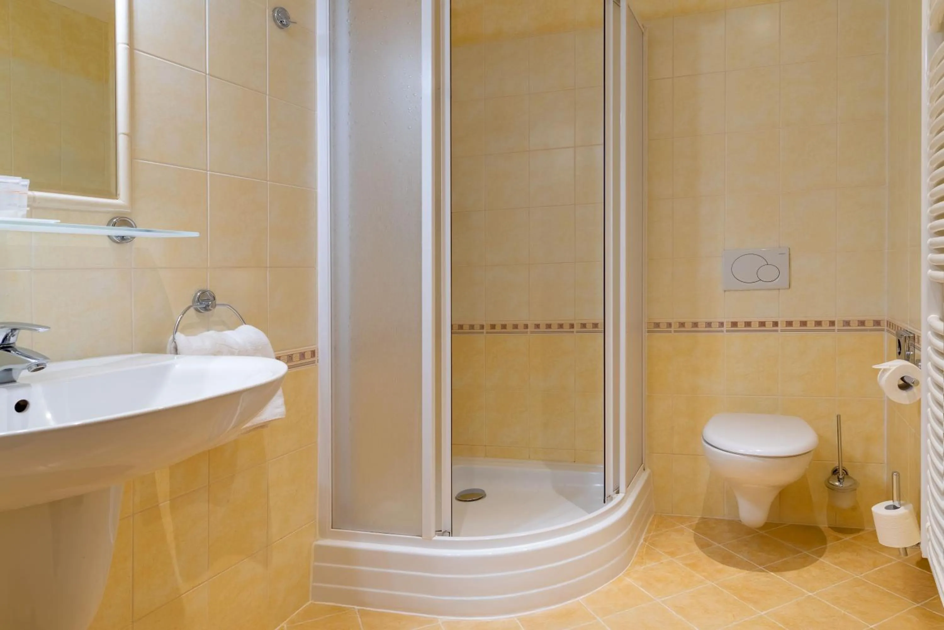 Bathroom in Hotel Purkmistr