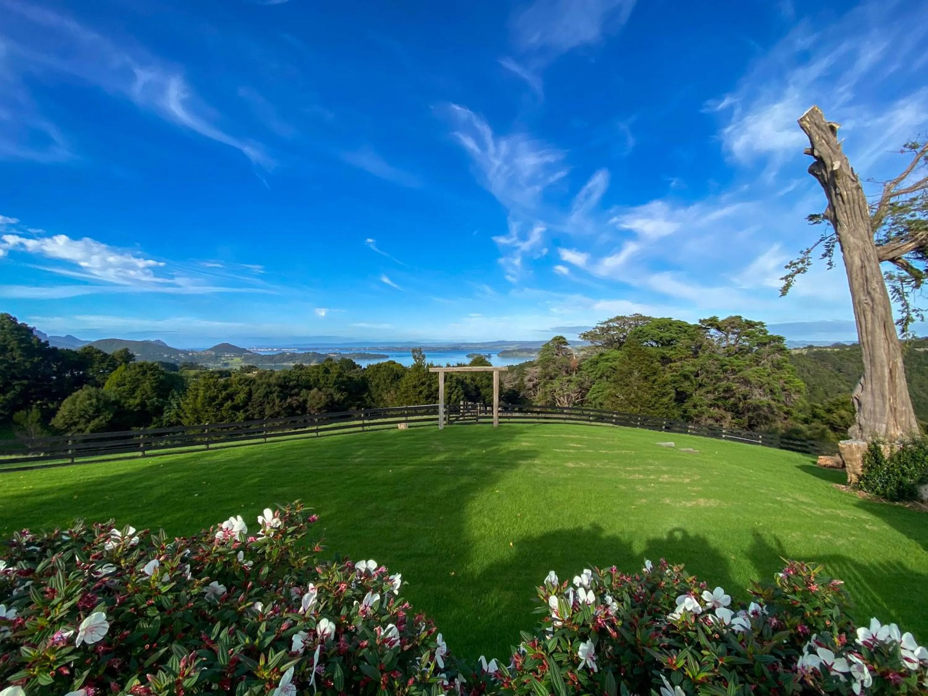 Garden view in Kauri Villas