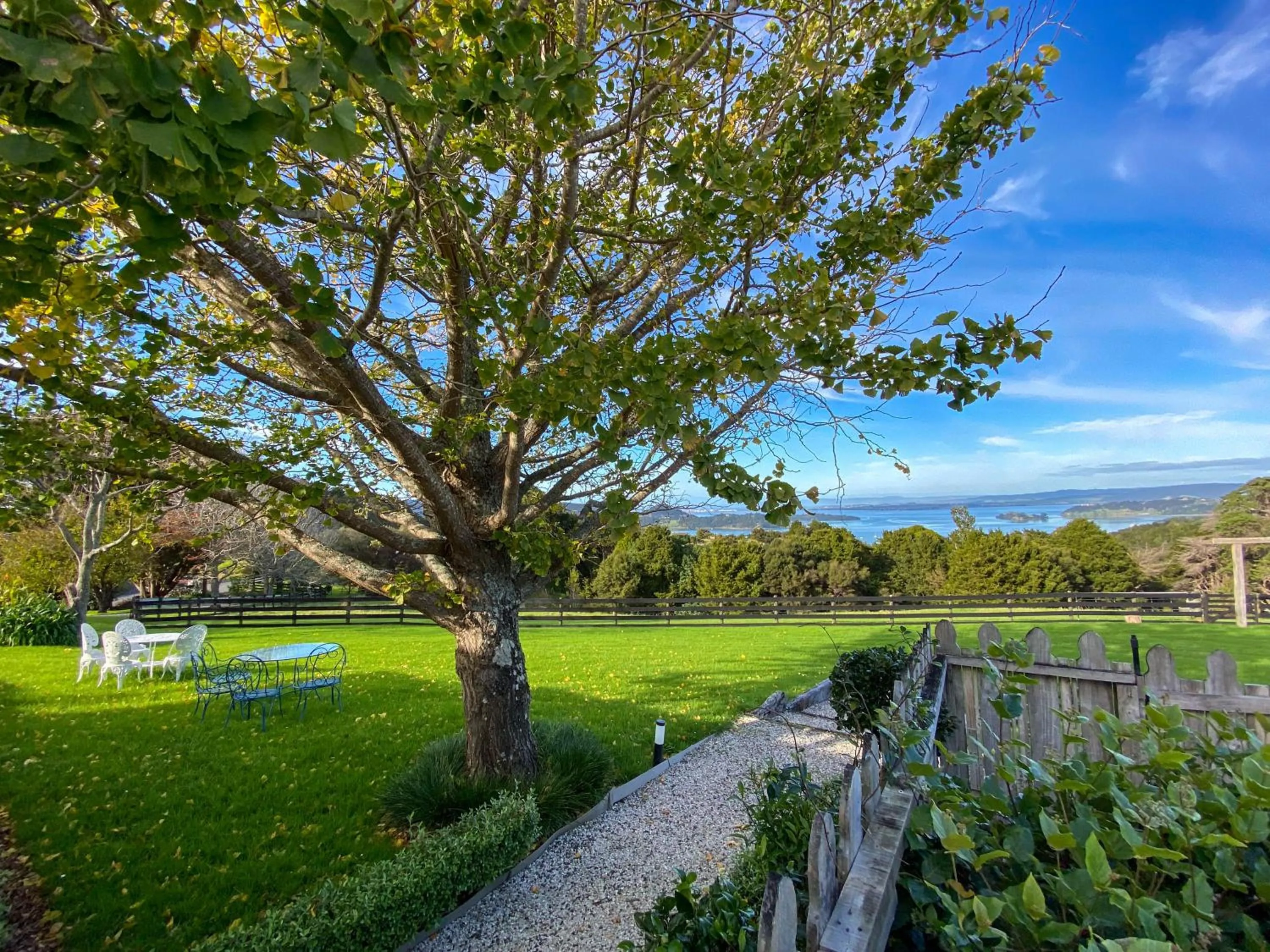 Garden view in Kauri Villas
