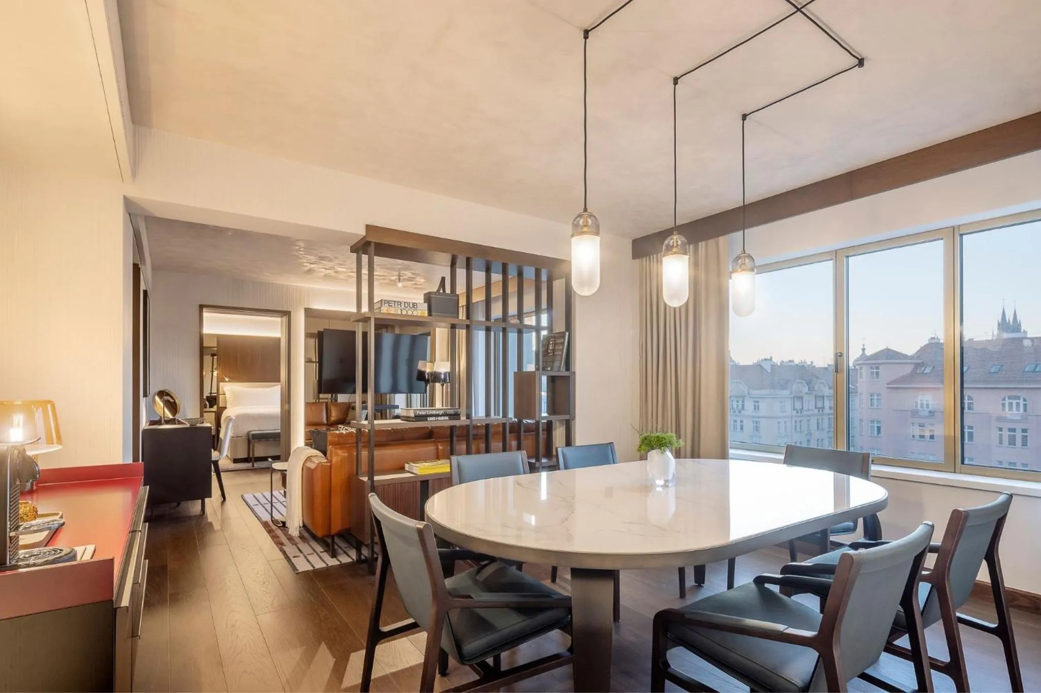 Dining area in Fairmont Golden Prague