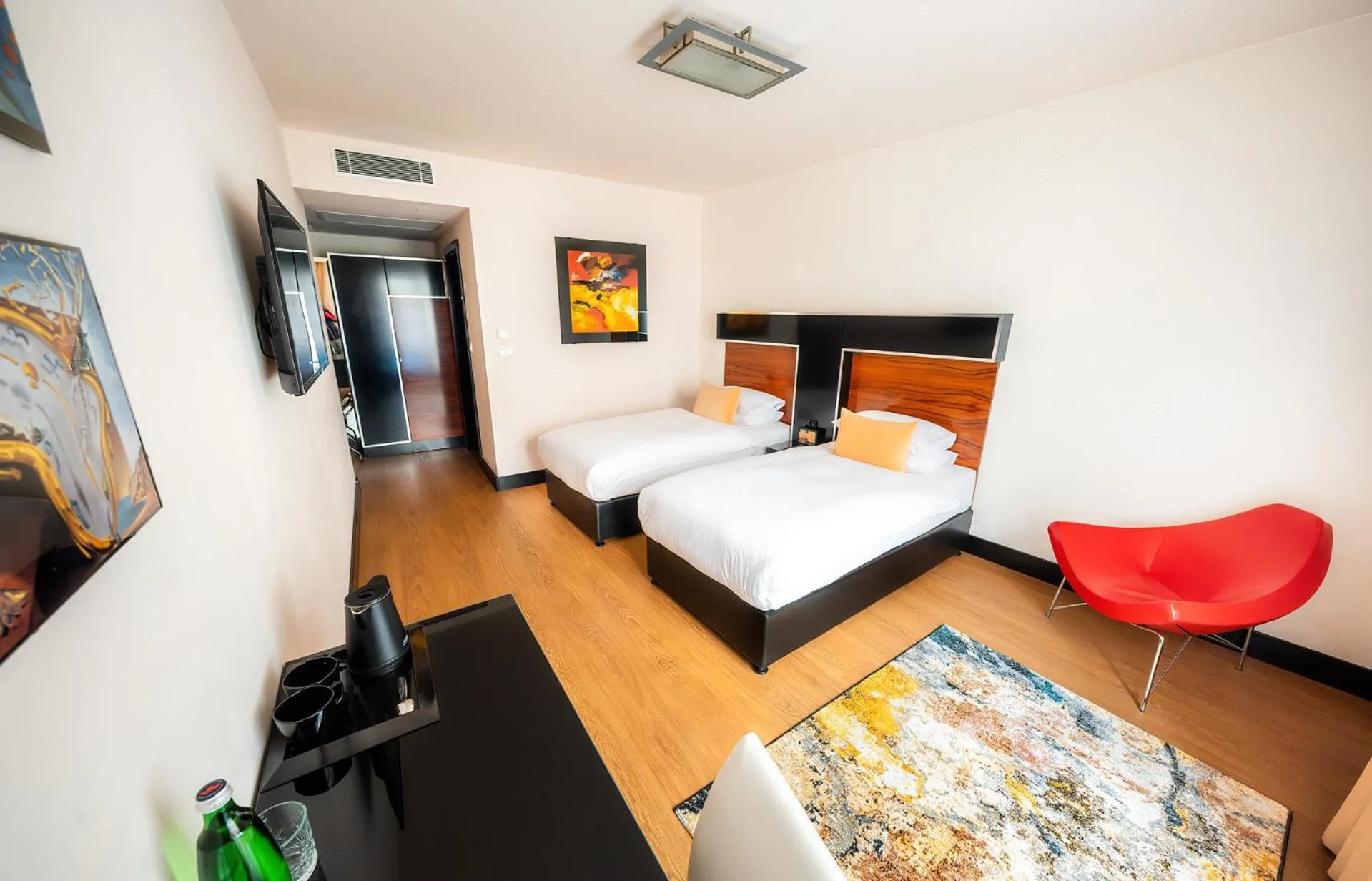 Bed in Grand Majestic Hotel Prague