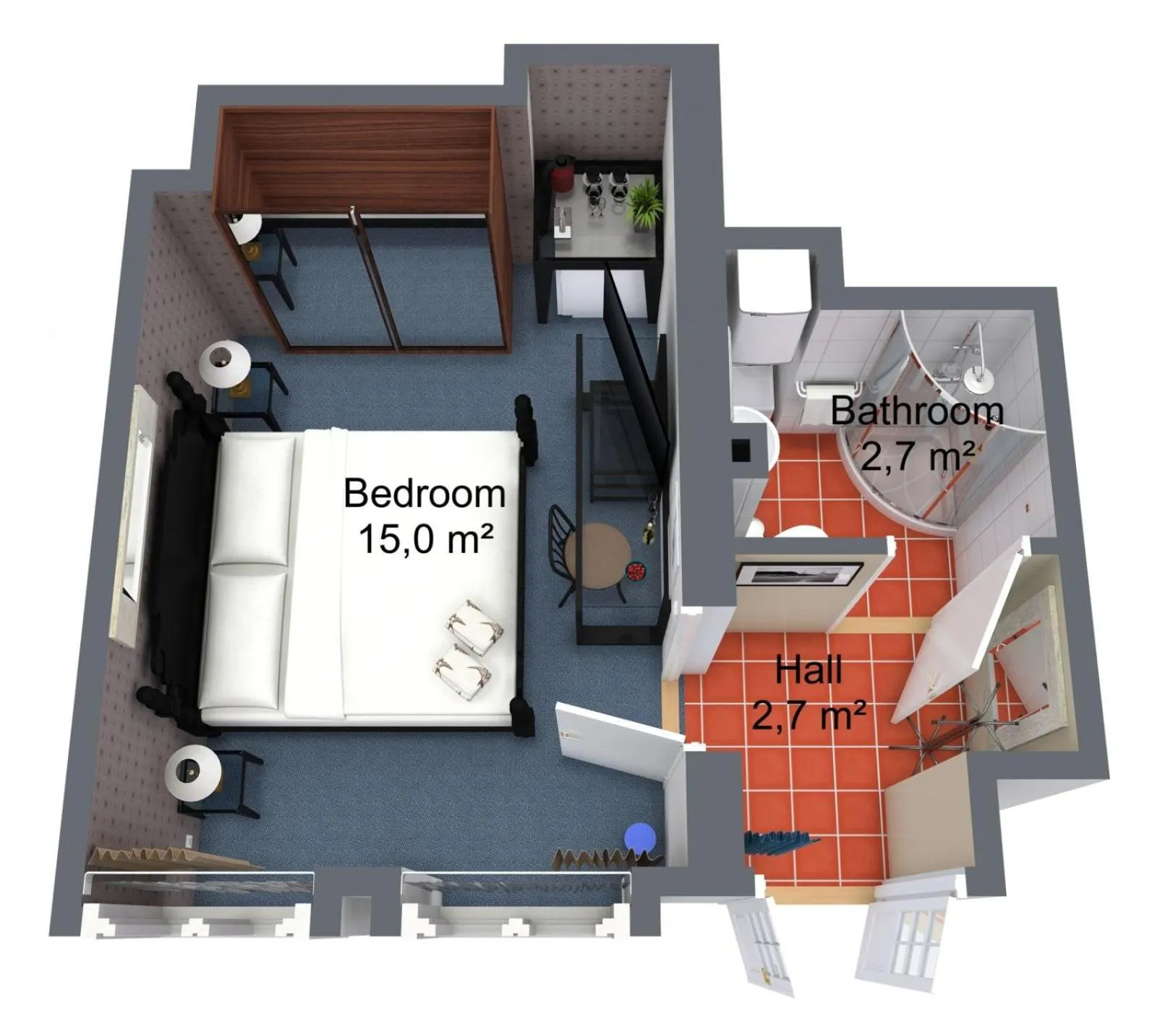 Photo of the whole room in Residence Seven Angels