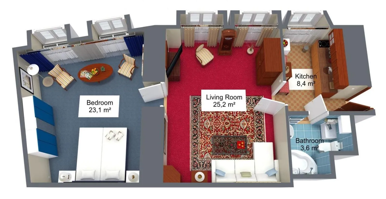 Photo of the whole room in Residence Seven Angels