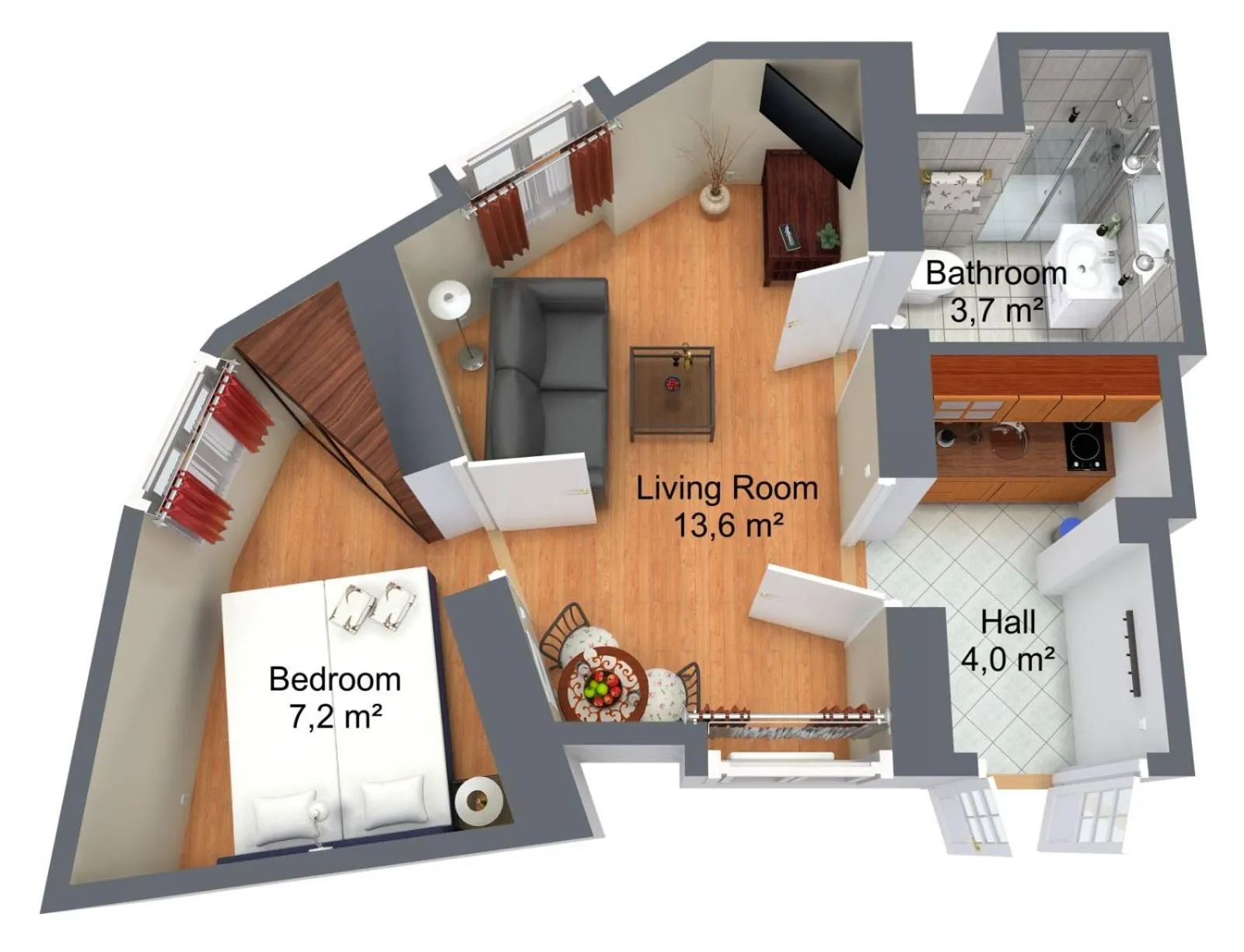 Photo of the whole room in Residence Seven Angels