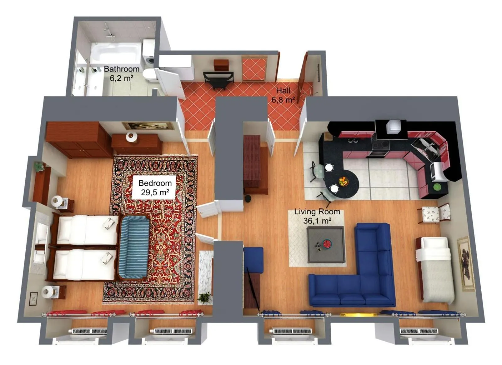 Photo of the whole room in Residence Seven Angels