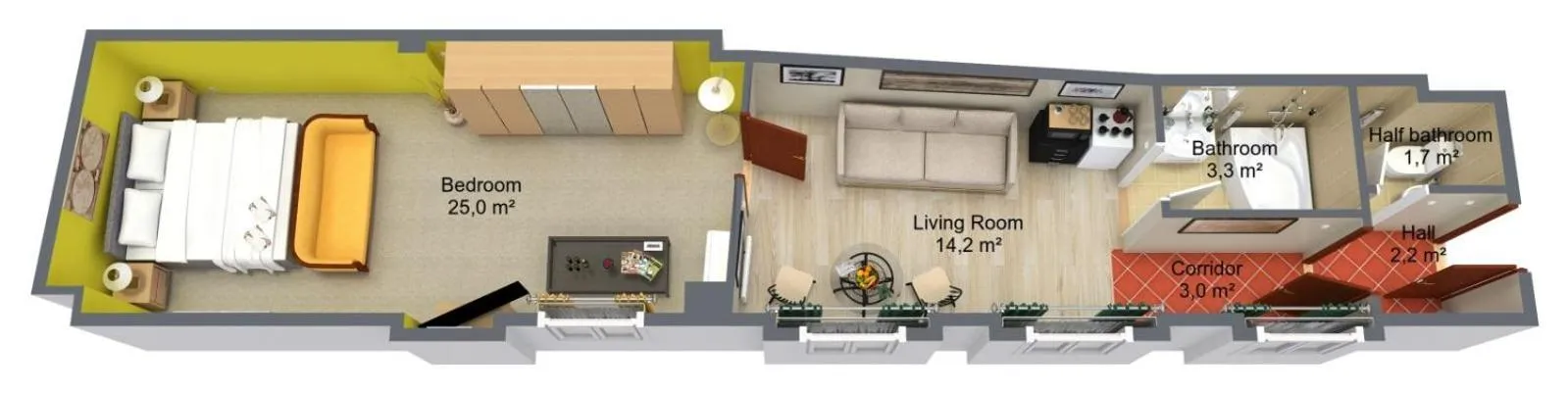 Photo of the whole room in Residence Seven Angels