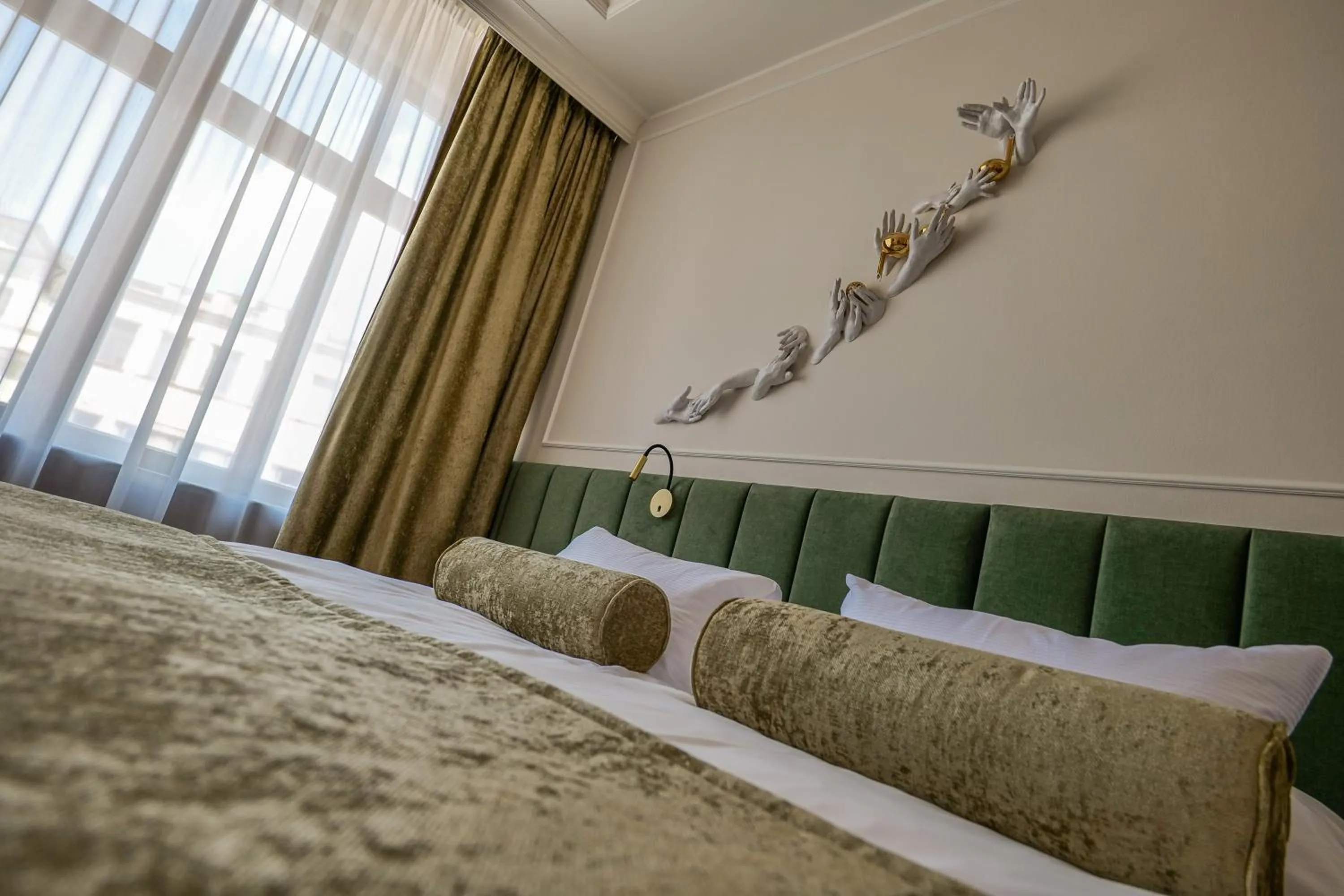 View (from property/room), Bed in Hotel Zlatá Hvězda