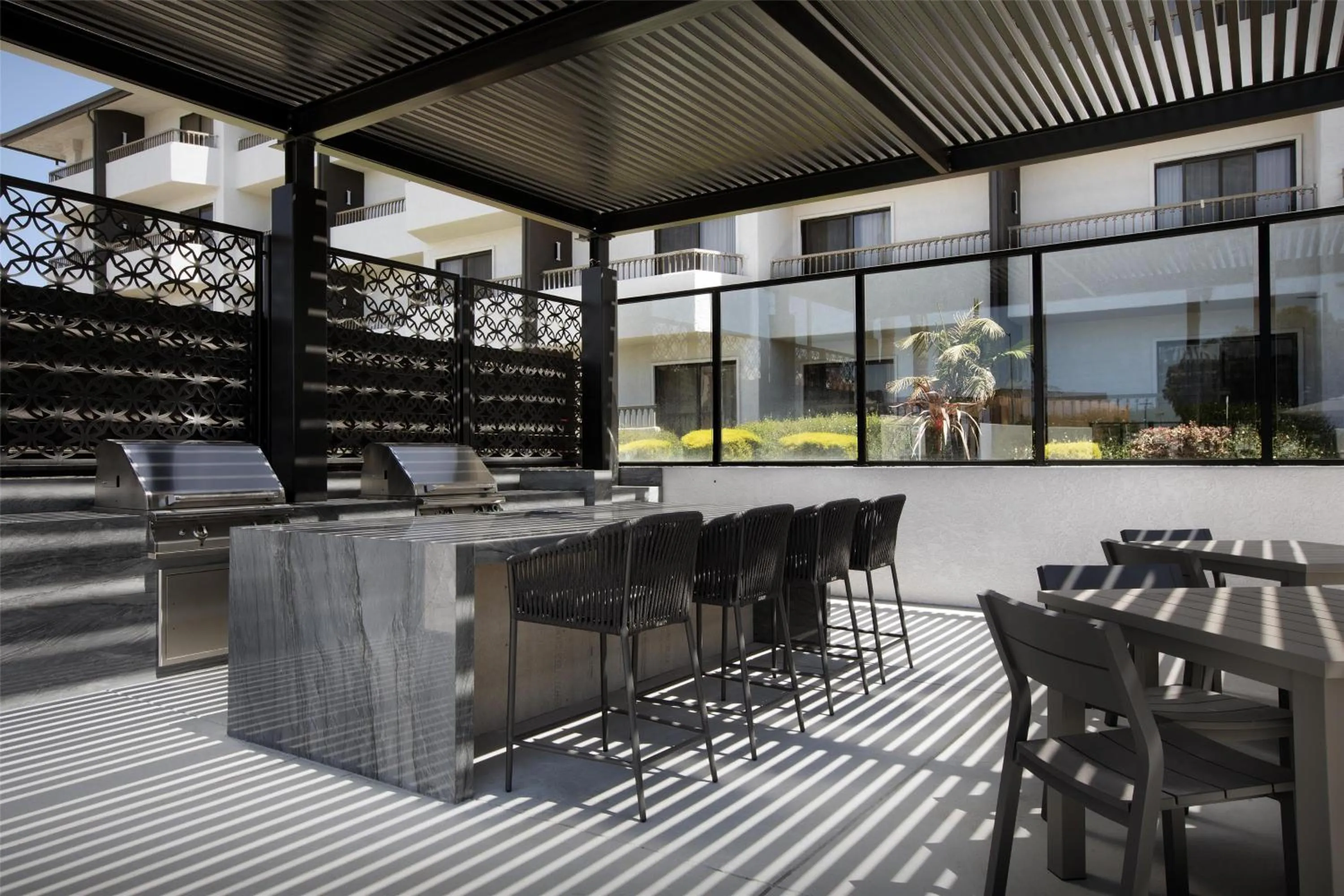 Patio in Homewood Suites by Hilton Santa Maria